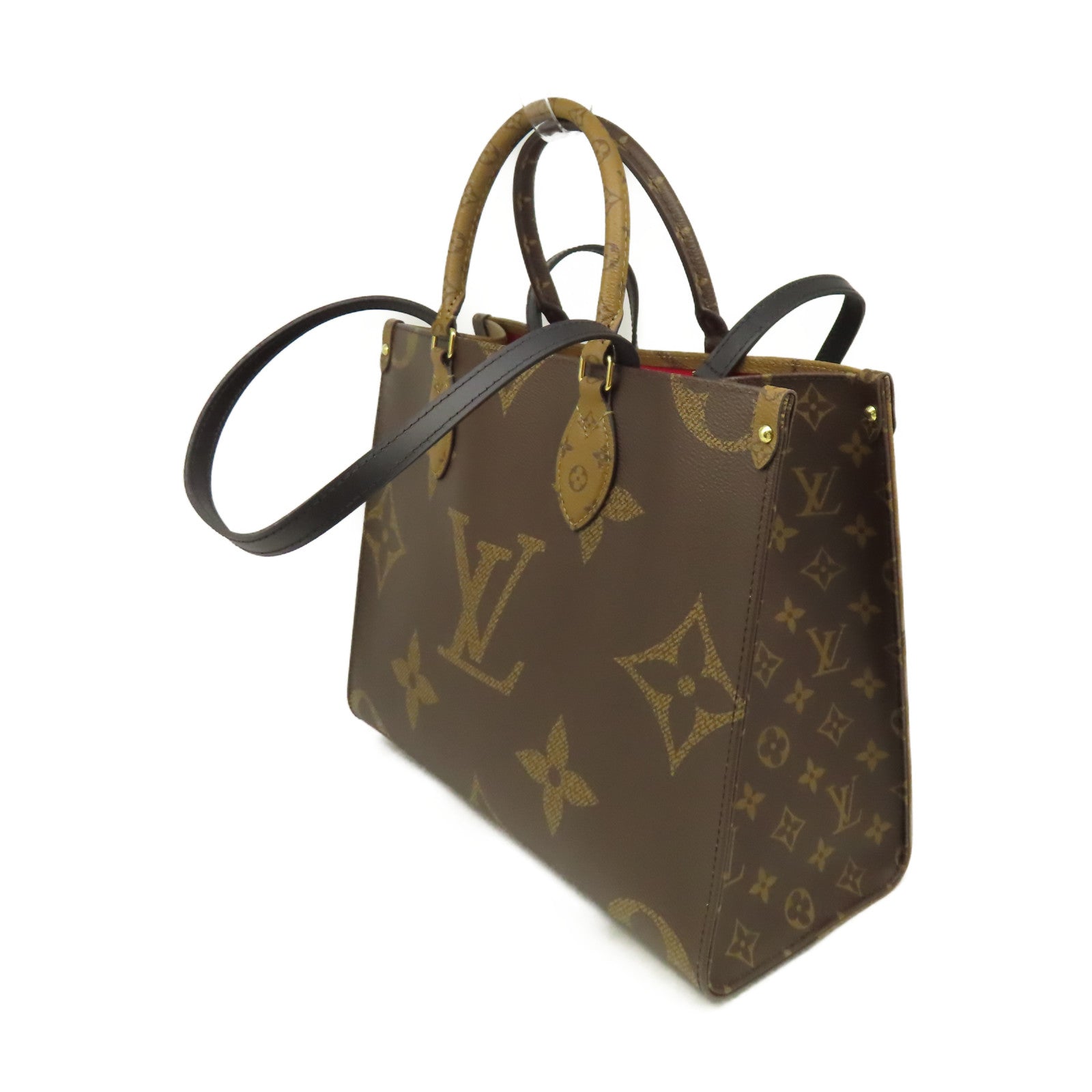 LOUIS VUITTON Monogram OnTheGo MM 2Way Shoulder Bag手挽肩背兩用袋啡色