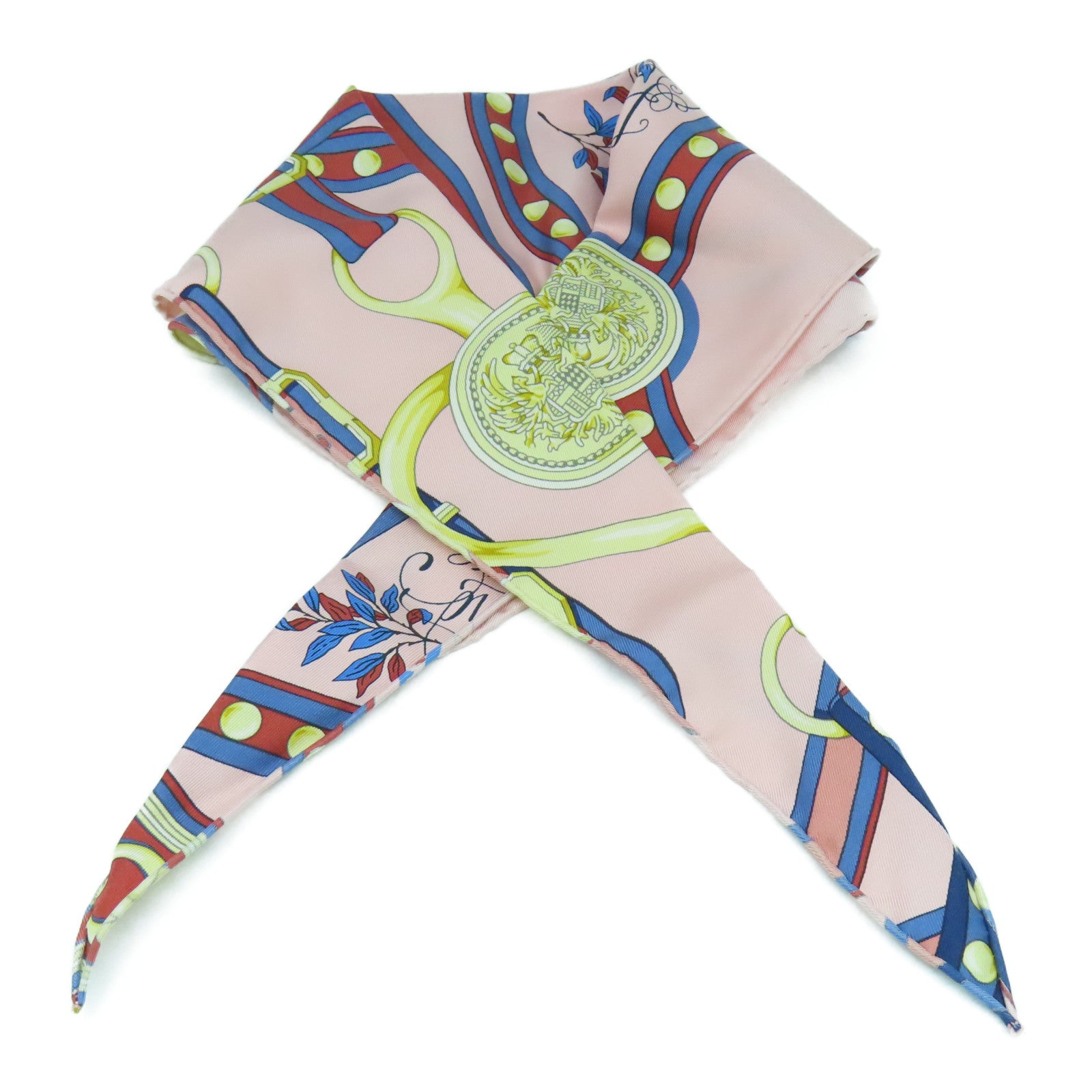 HERMES 【激減優惠】絲質Scarf絲巾粉紅色/藍色
