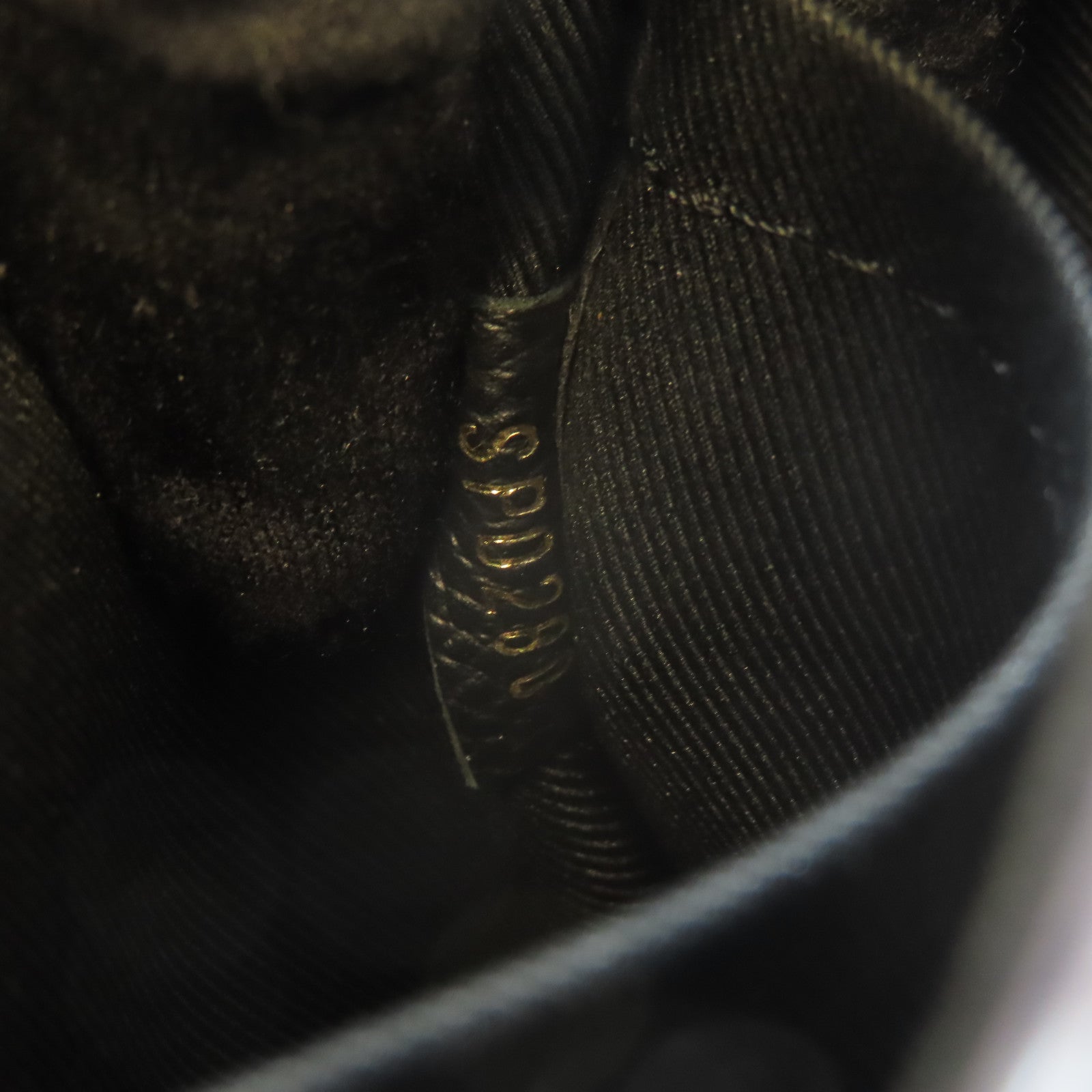 LOUIS VUITTON Monogram Empreinte Blanche BB金扣肩背袋黑色