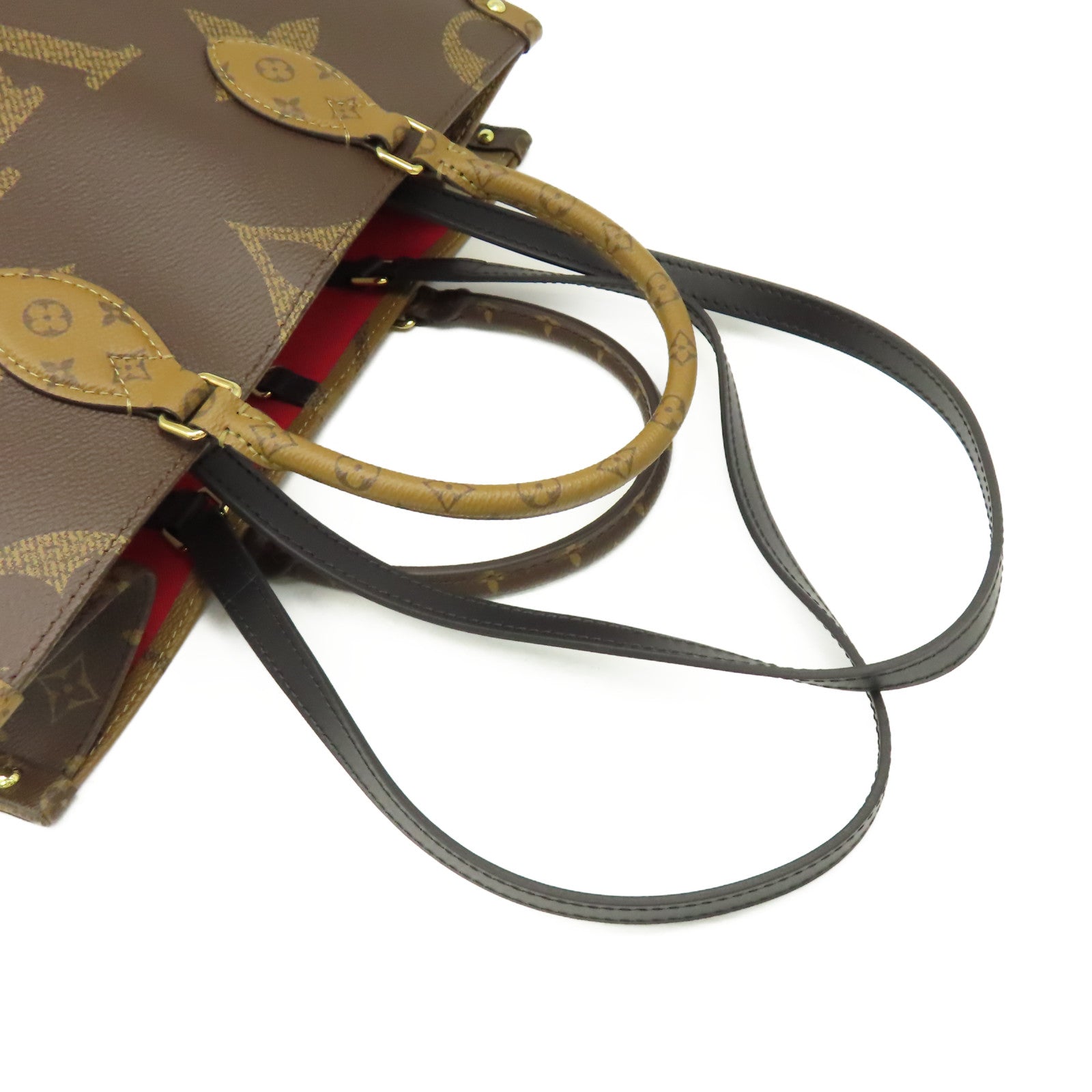 LOUIS VUITTON Monogram OnTheGo MM 2Way Shoulder Bag手挽肩背兩用袋啡色