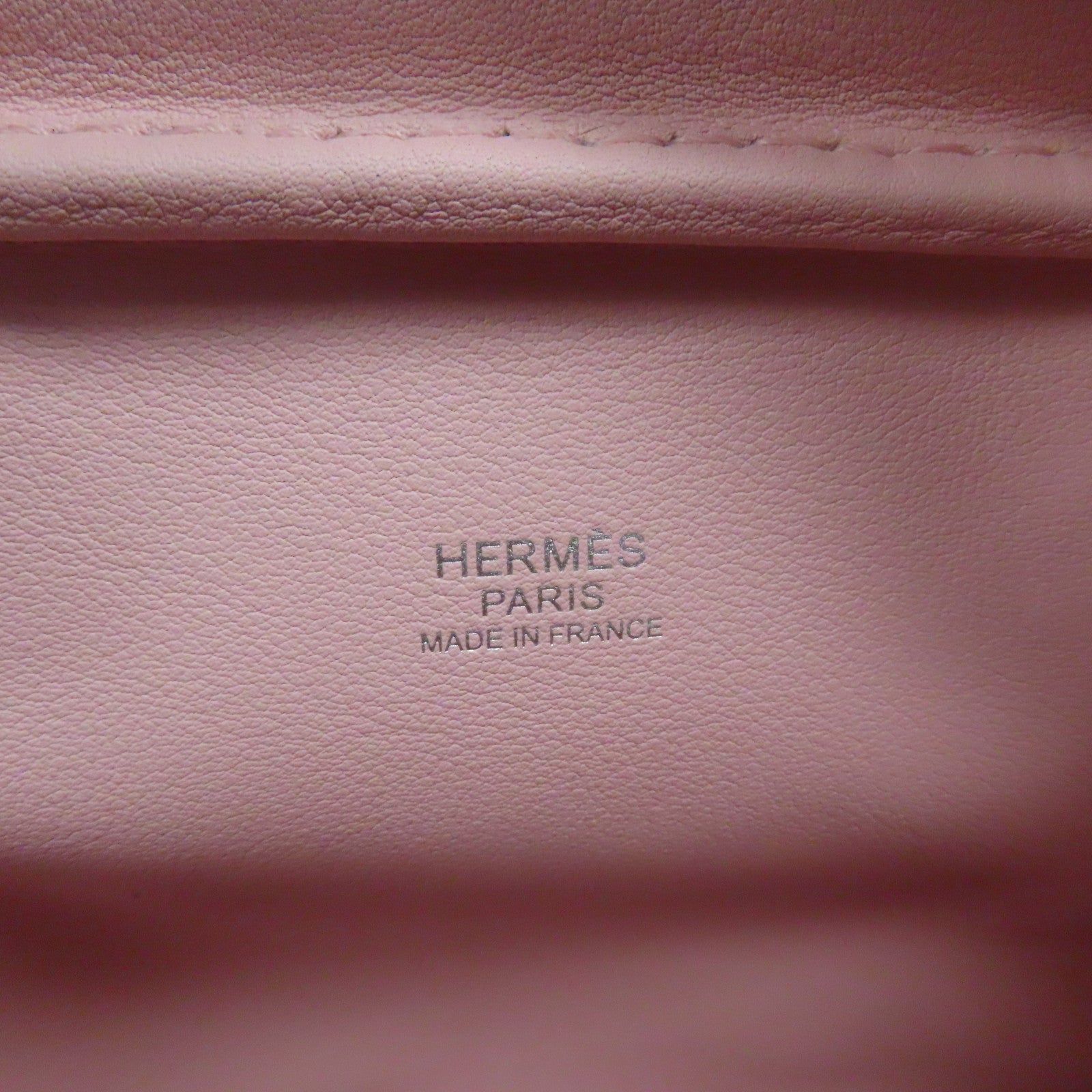 HERMES Swift皮革Mini Plume銀扣手挽袋Rose Sakura櫻花粉紅色