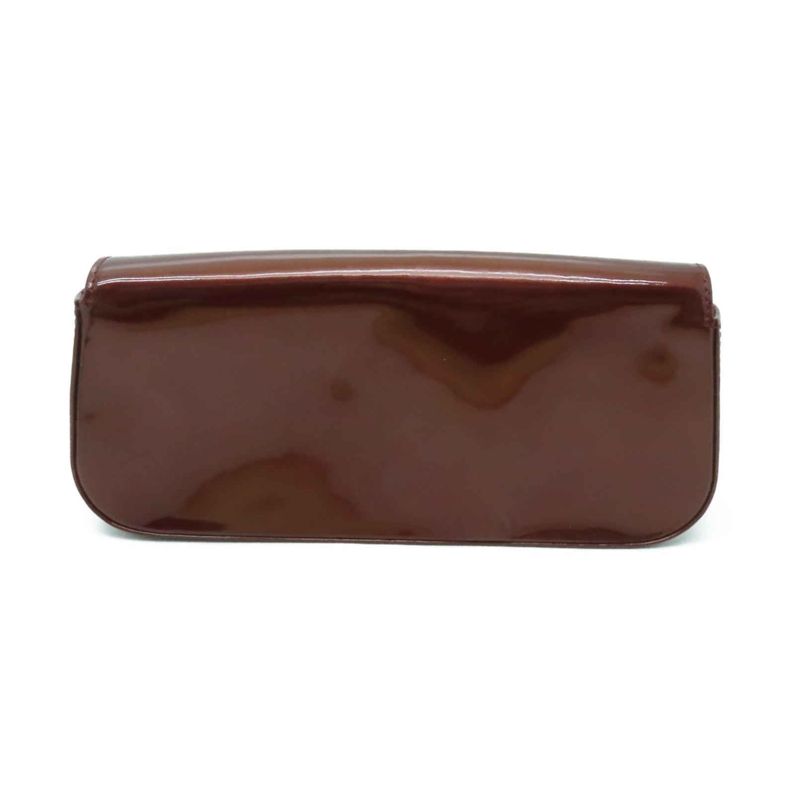 LOUIS VUITTON Vernis Pochette Sauvie金扣手拿包啡色