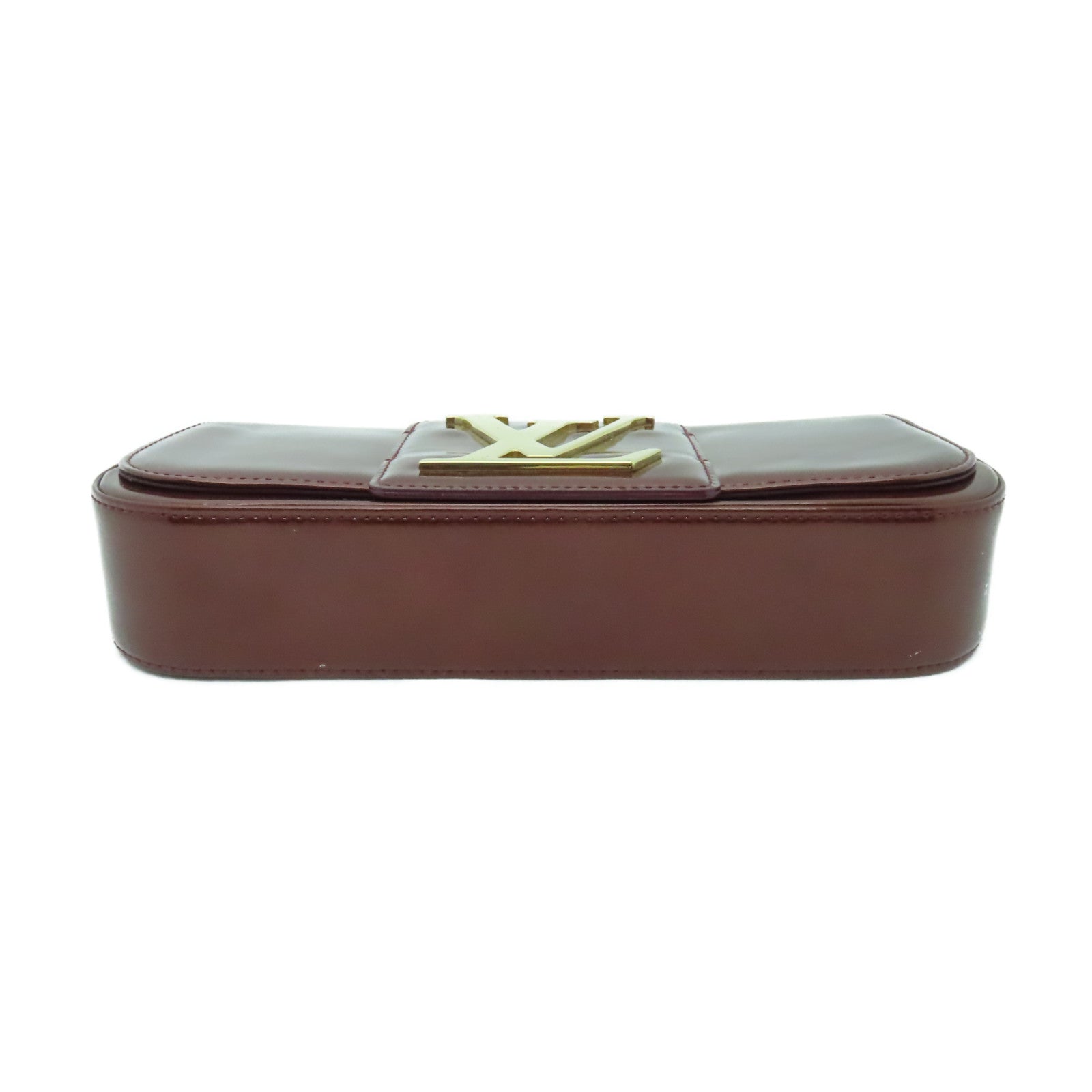 LOUIS VUITTON Vernis Pochette Sauvie金扣手拿包啡色