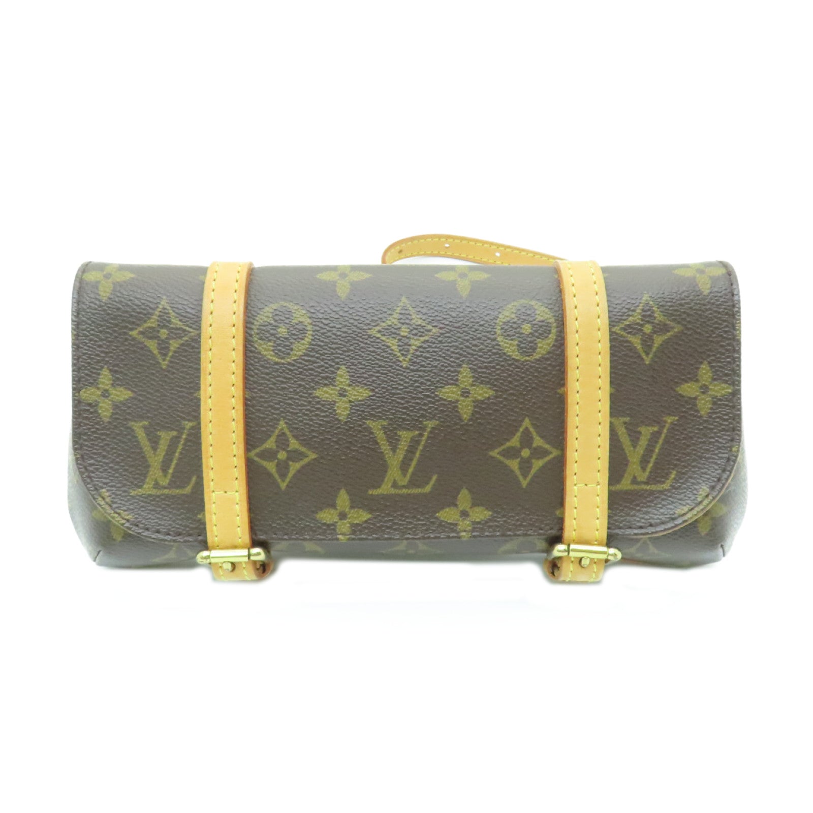 LOUIS VUITTON Monogram Pochette Marelle金扣腰包啡色