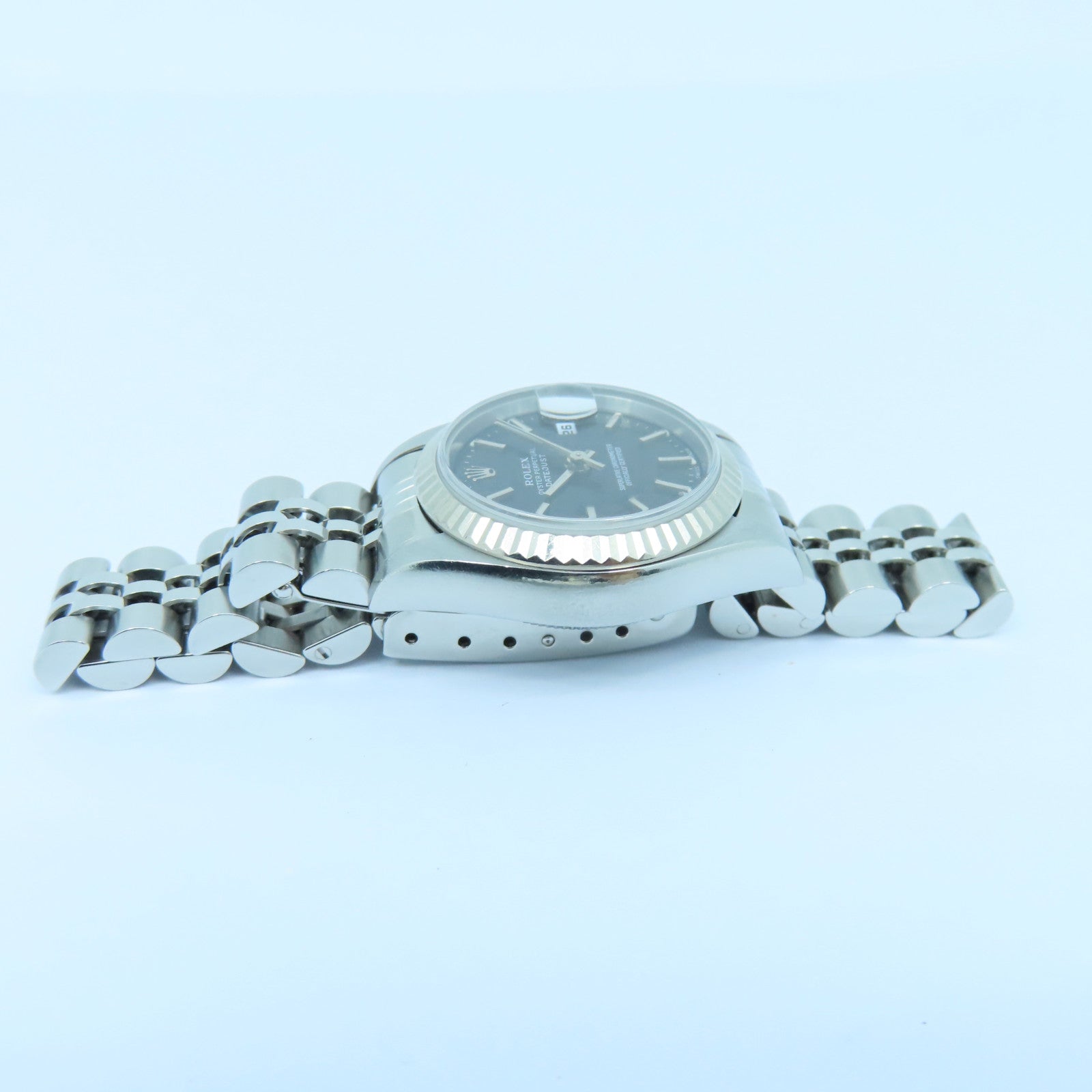 ROLEX Datejust 18K白金/不鏽鋼手錶自動機芯黑色