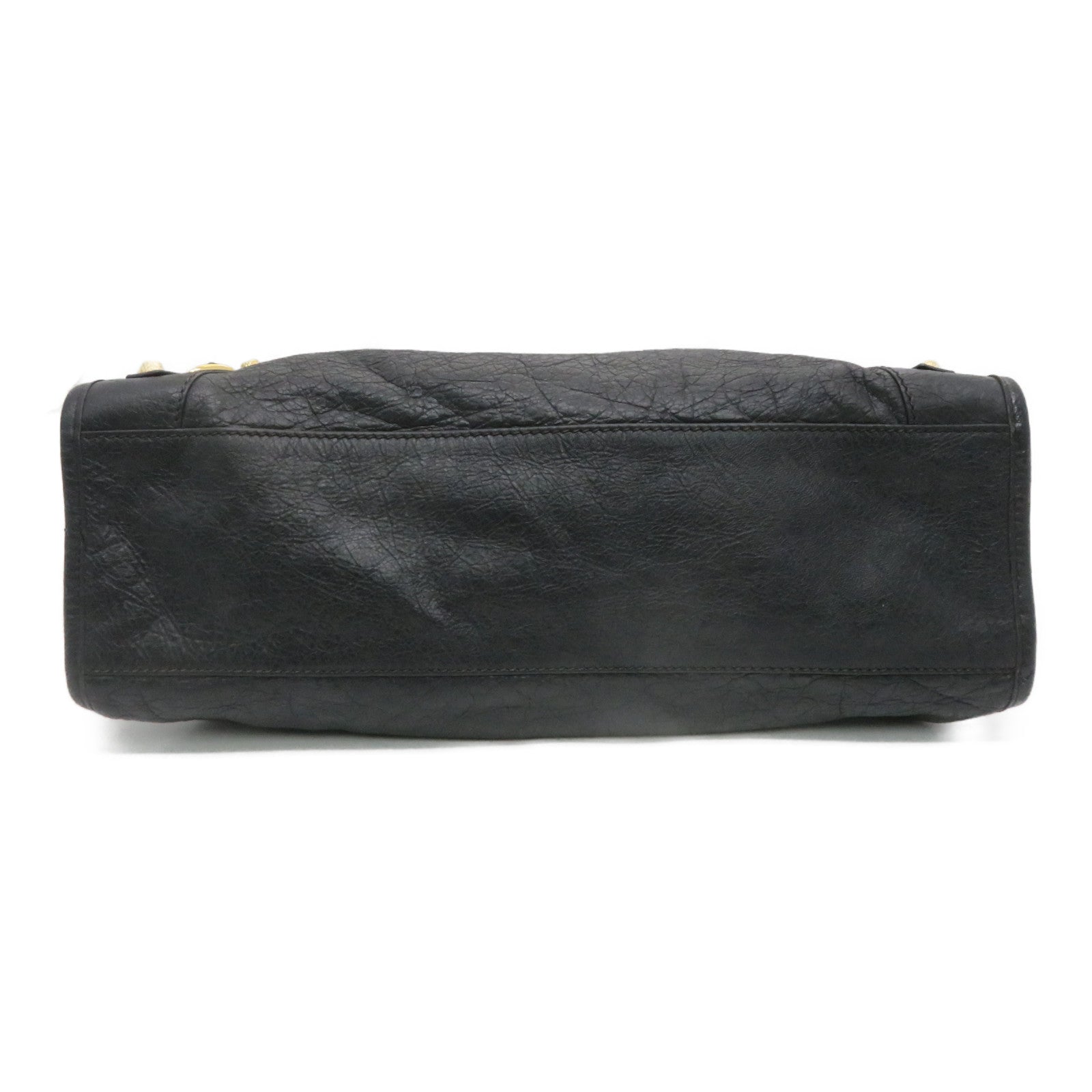 BALENCIAGA 牛皮皮革Giant City金扣肩背袋灰色