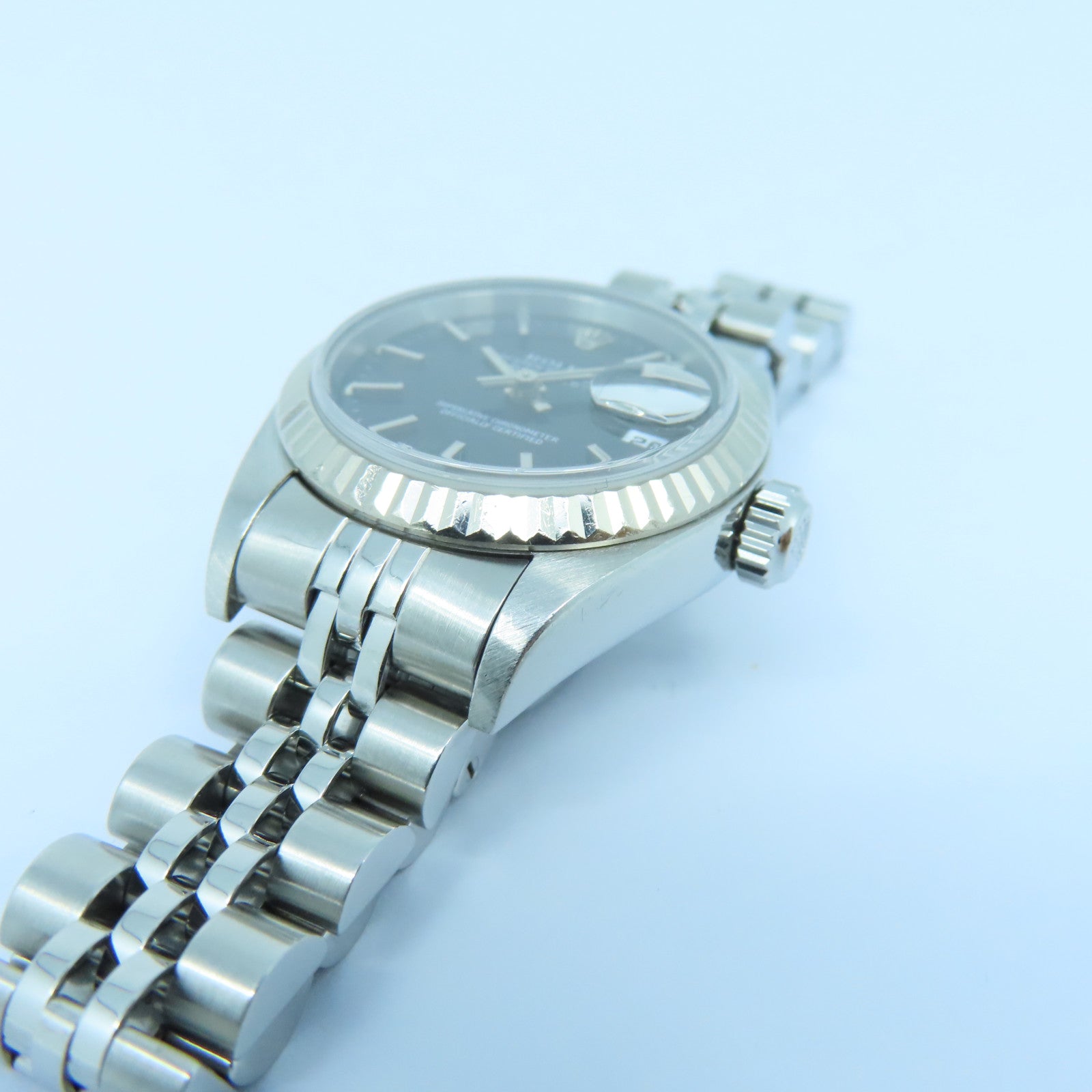 ROLEX Datejust 18K白金/不鏽鋼手錶自動機芯黑色