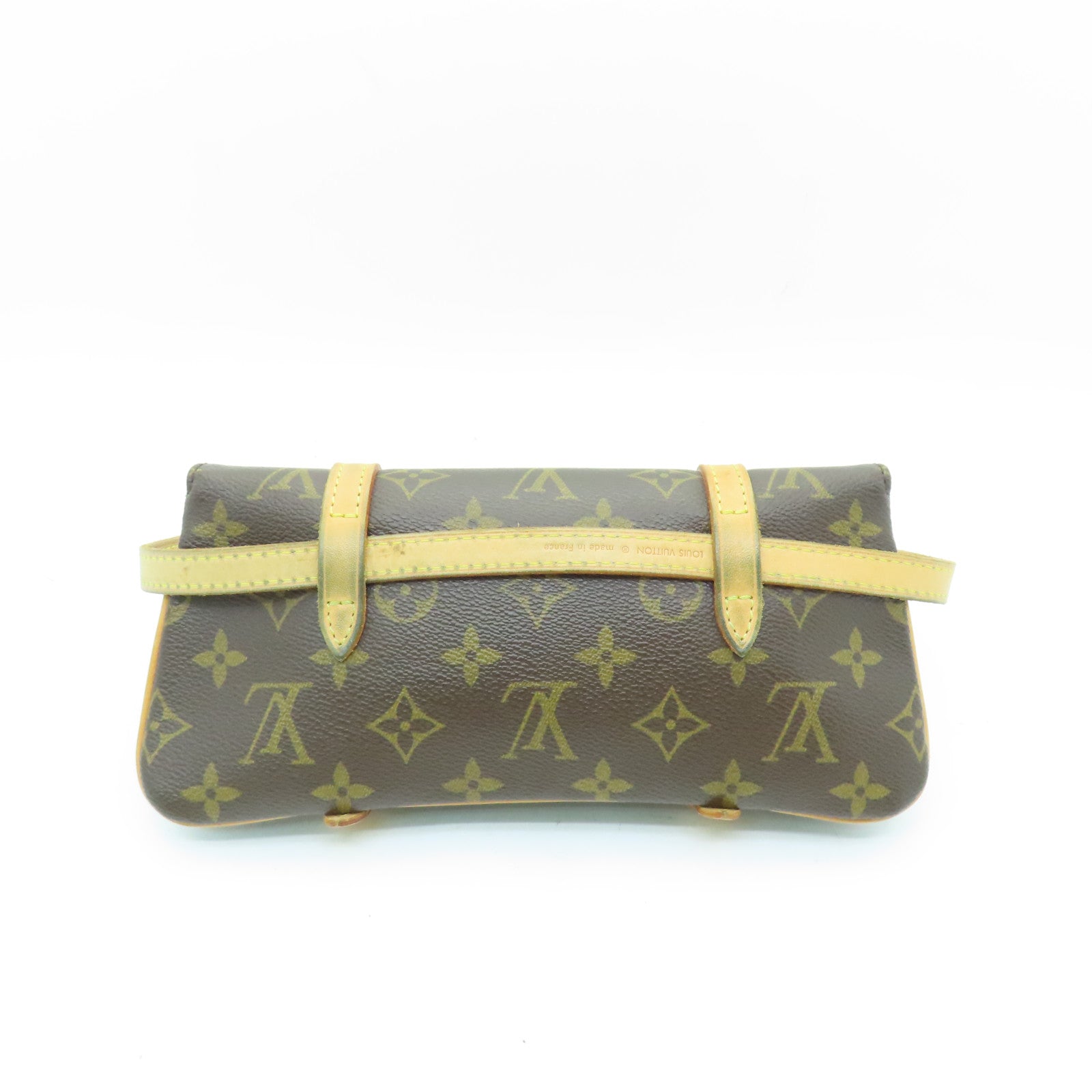 LOUIS VUITTON Monogram Pochette Marelle金扣腰包啡色