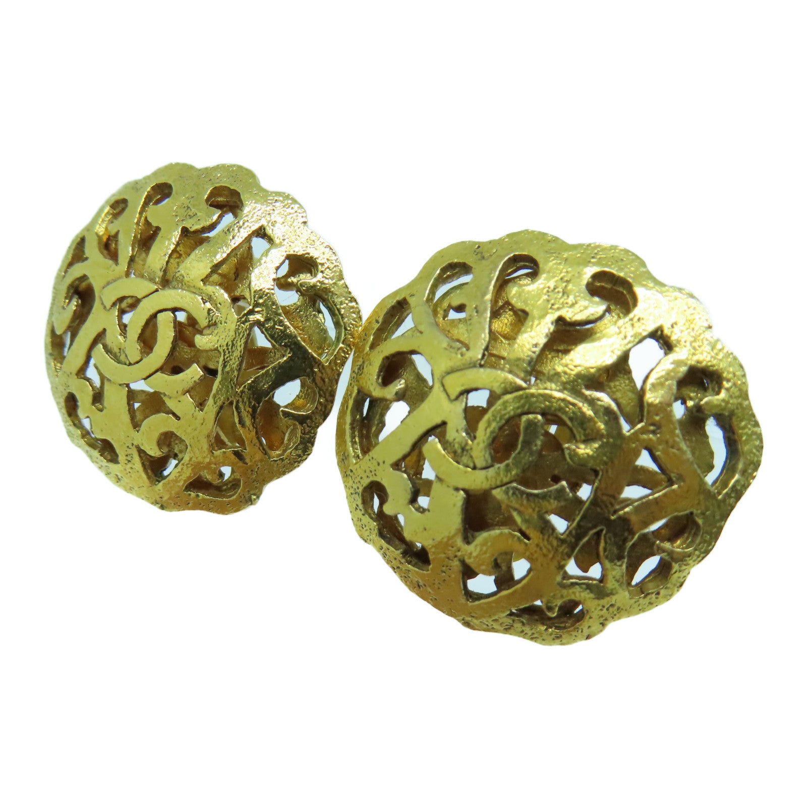 CHANEL metal Vintage Clip Earrings gold earrings