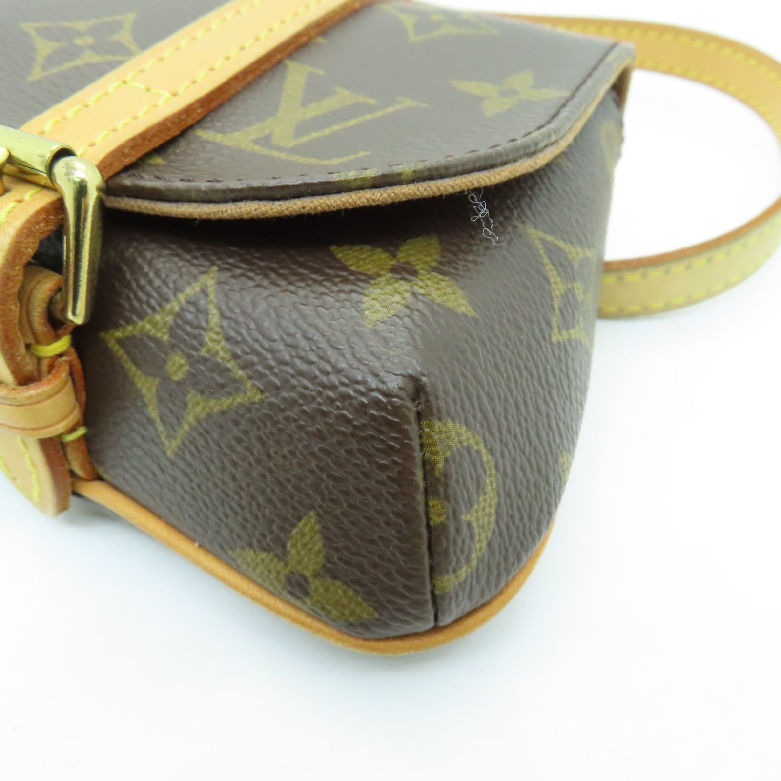 LOUIS VUITTON Monogram Pochette Marelle金扣腰包啡色