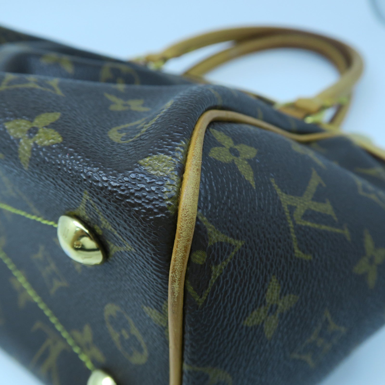 LOUIS VUITTON 【激減優惠】Monogram Tivoli PM金扣手挽袋啡色