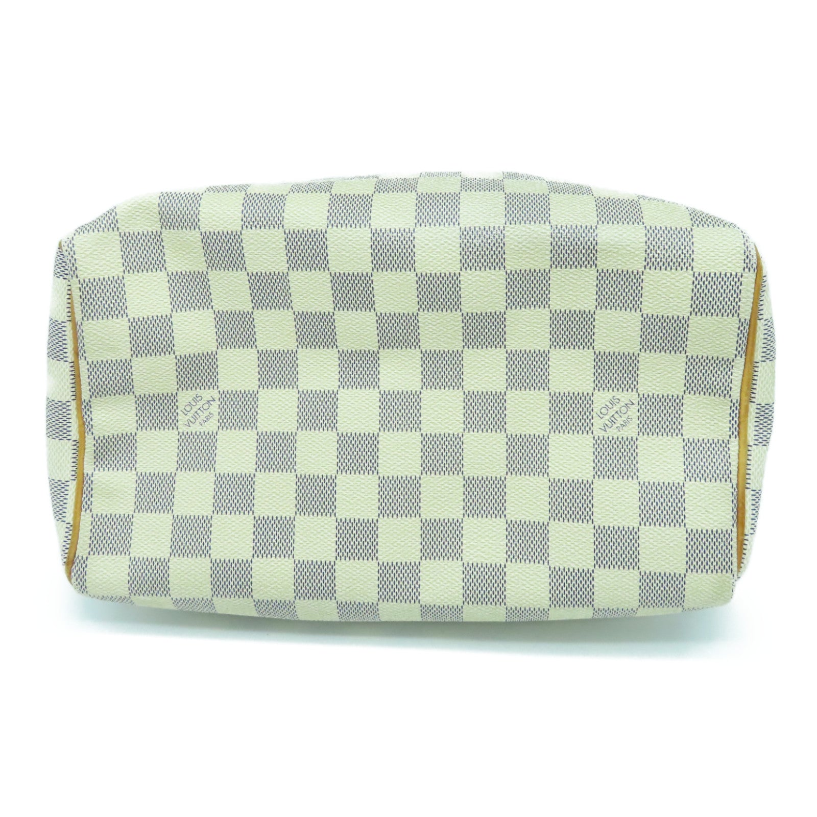 LOUIS VUITTON Daimer Azur Speedy 25金扣肩背袋白色