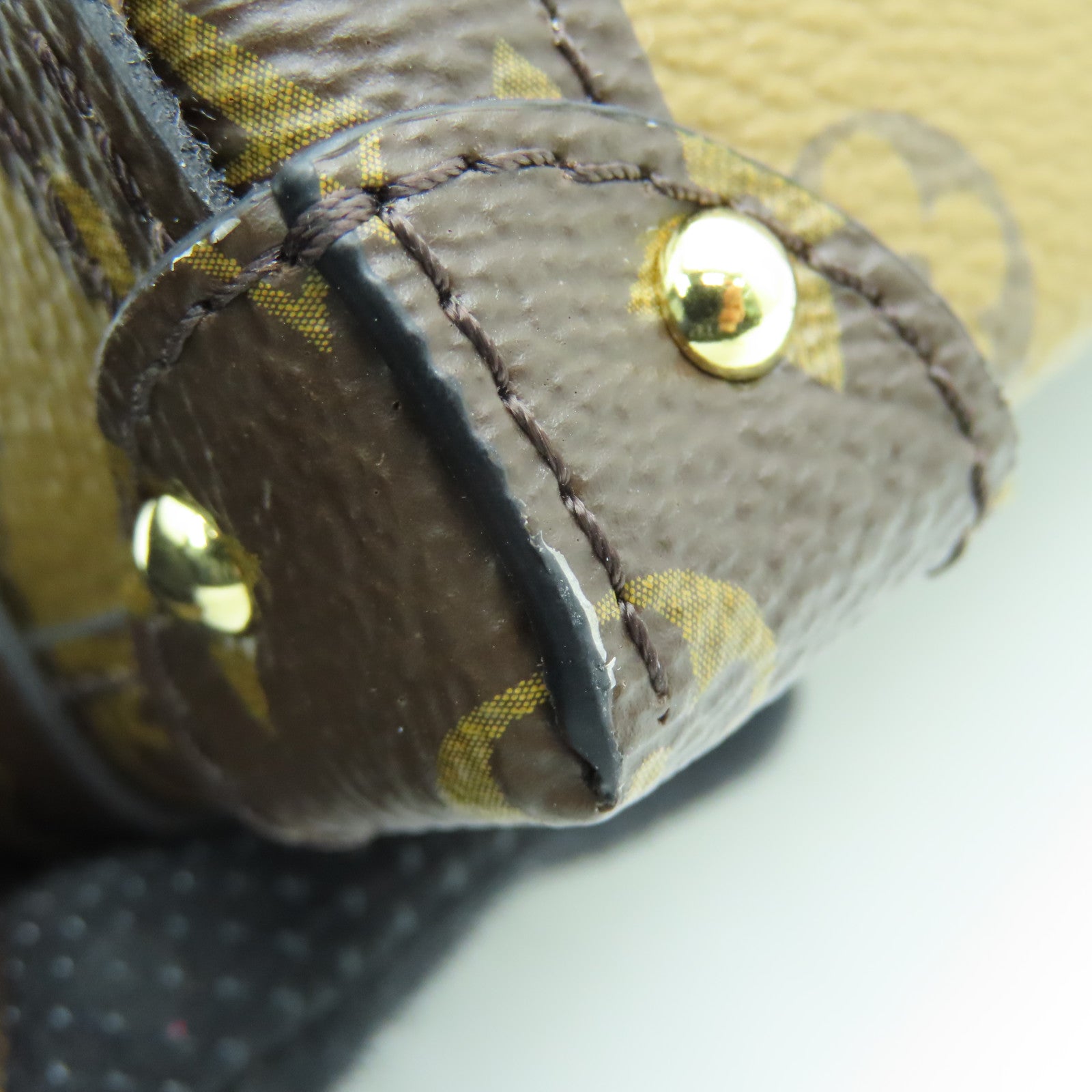 LOUIS VUITTON Monogram Reverse Petite Malle金扣肩背袋啡色
