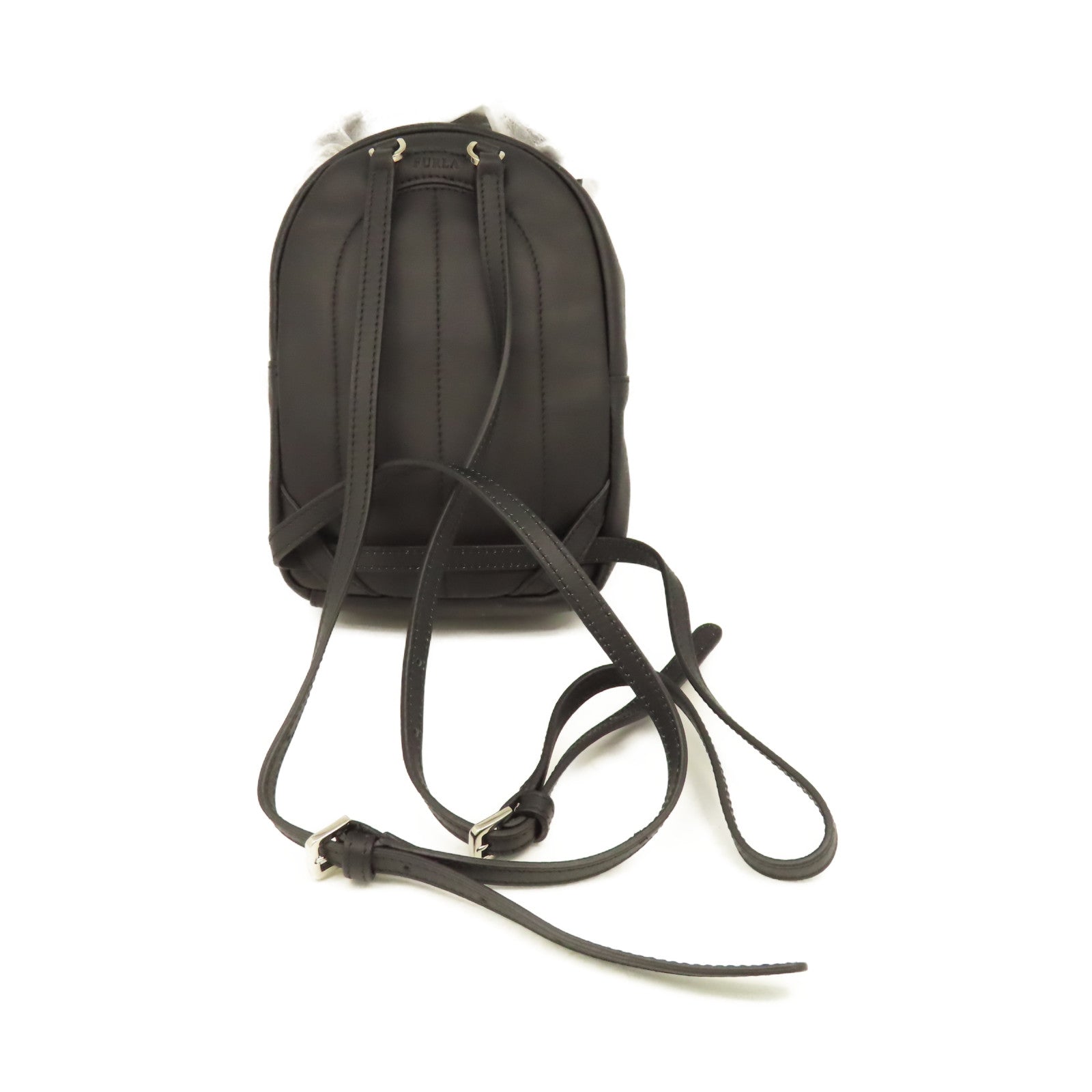 Furla 牛皮皮革Mini Backpack背包黑色