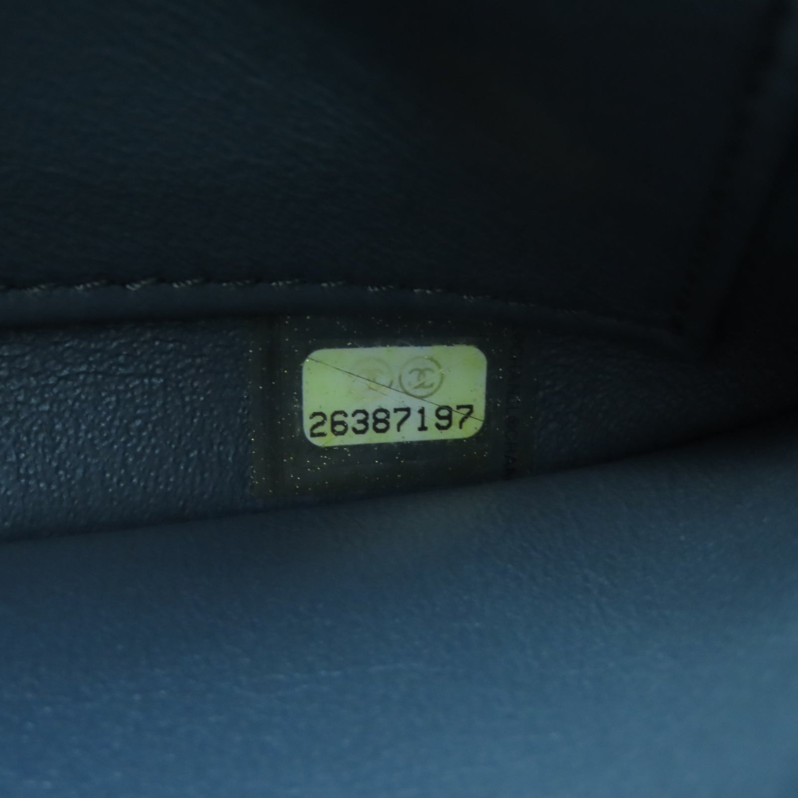 CHANEL 菱格羊皮皮革2 Way Shoulder金扣鏈帶肩背袋藍色
