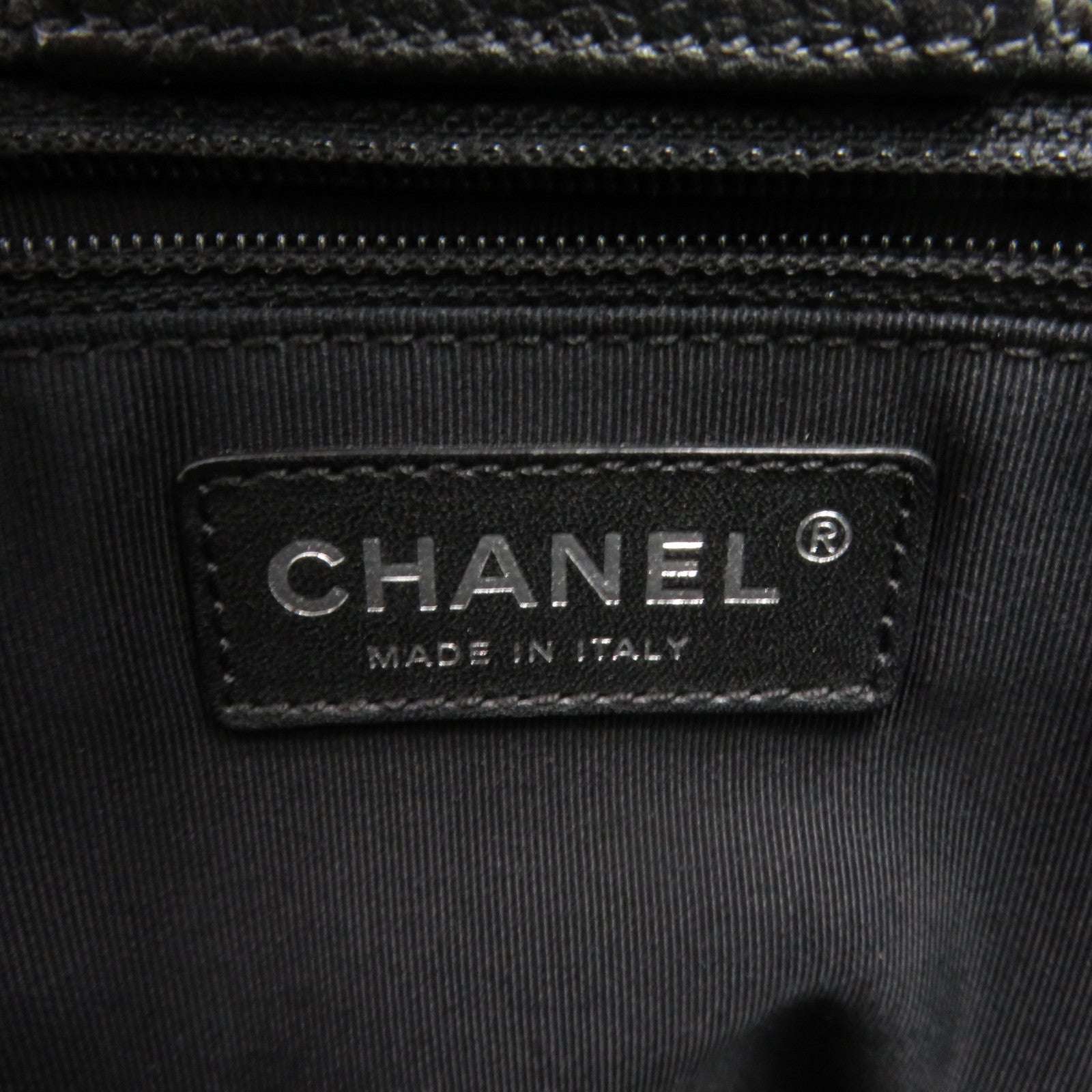 CHANEL 【激減優惠】牛皮皮革2Way Tote Bag銀扣手挽肩背兩用袋黑色