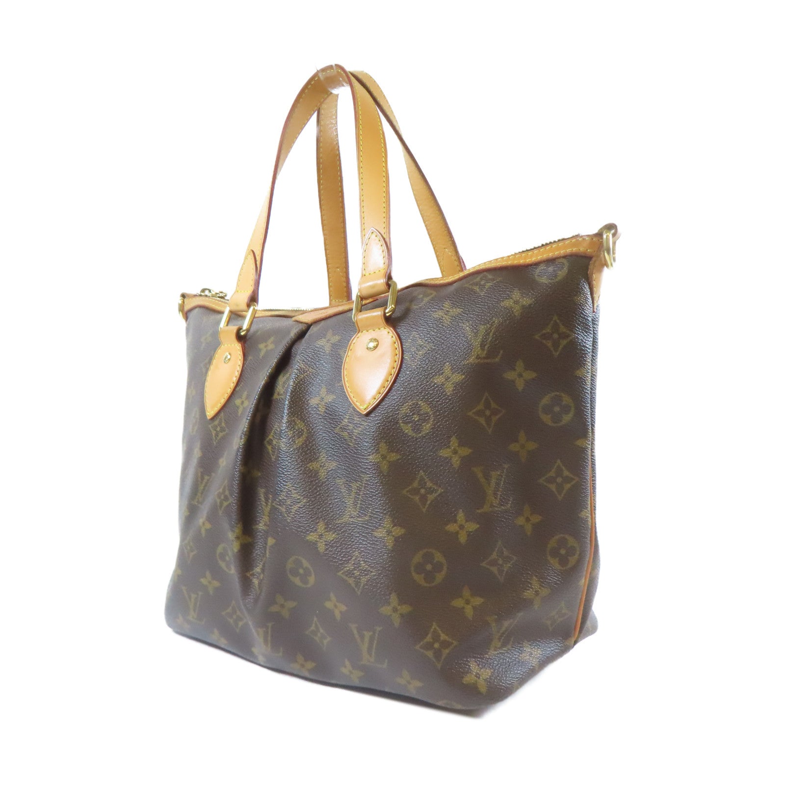 LOUIS VUITTON Monogram Palermo PM金扣手挽肩背兩用袋啡色
