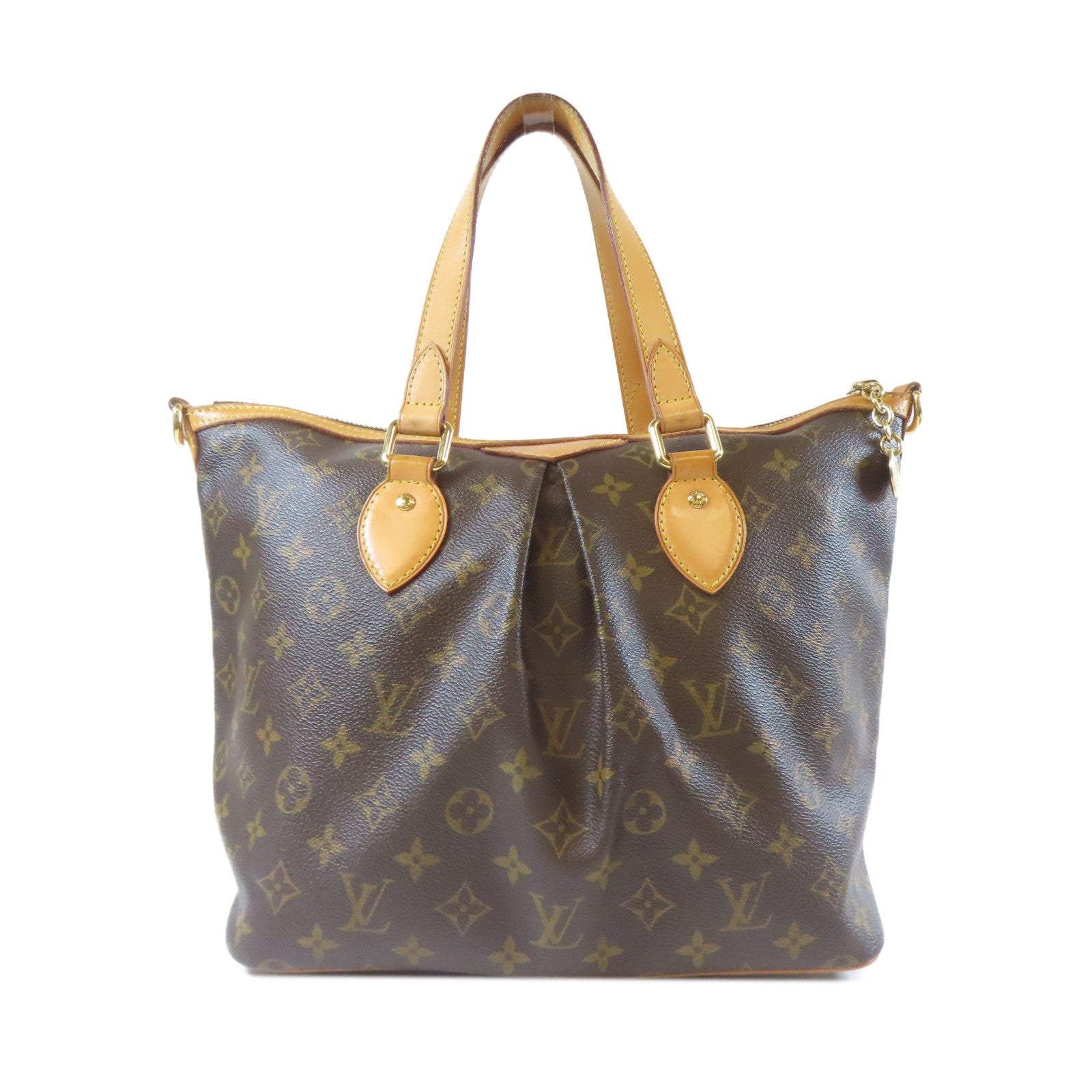 LOUIS VUITTON Monogram Palermo PM金扣手挽肩背兩用袋啡色