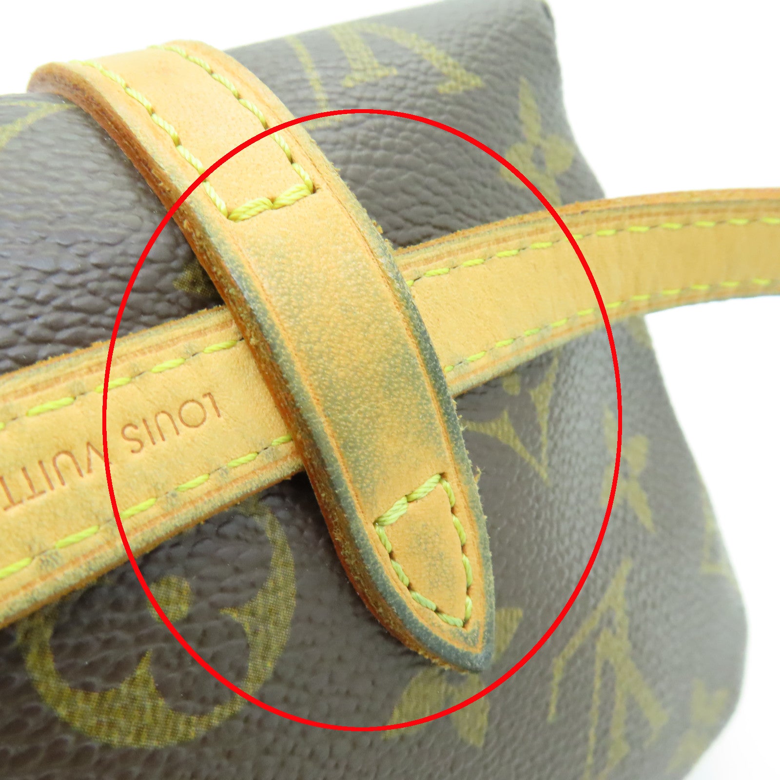 LOUIS VUITTON Monogram Pochette Marelle金扣腰包啡色