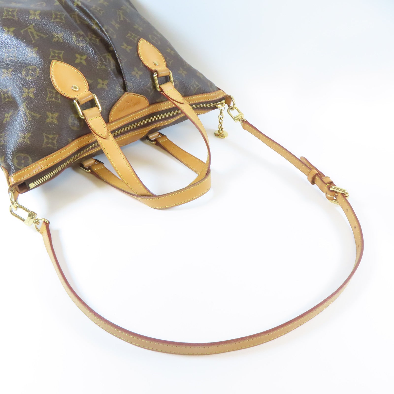 LOUIS VUITTON Monogram Palermo PM金扣手挽肩背兩用袋啡色