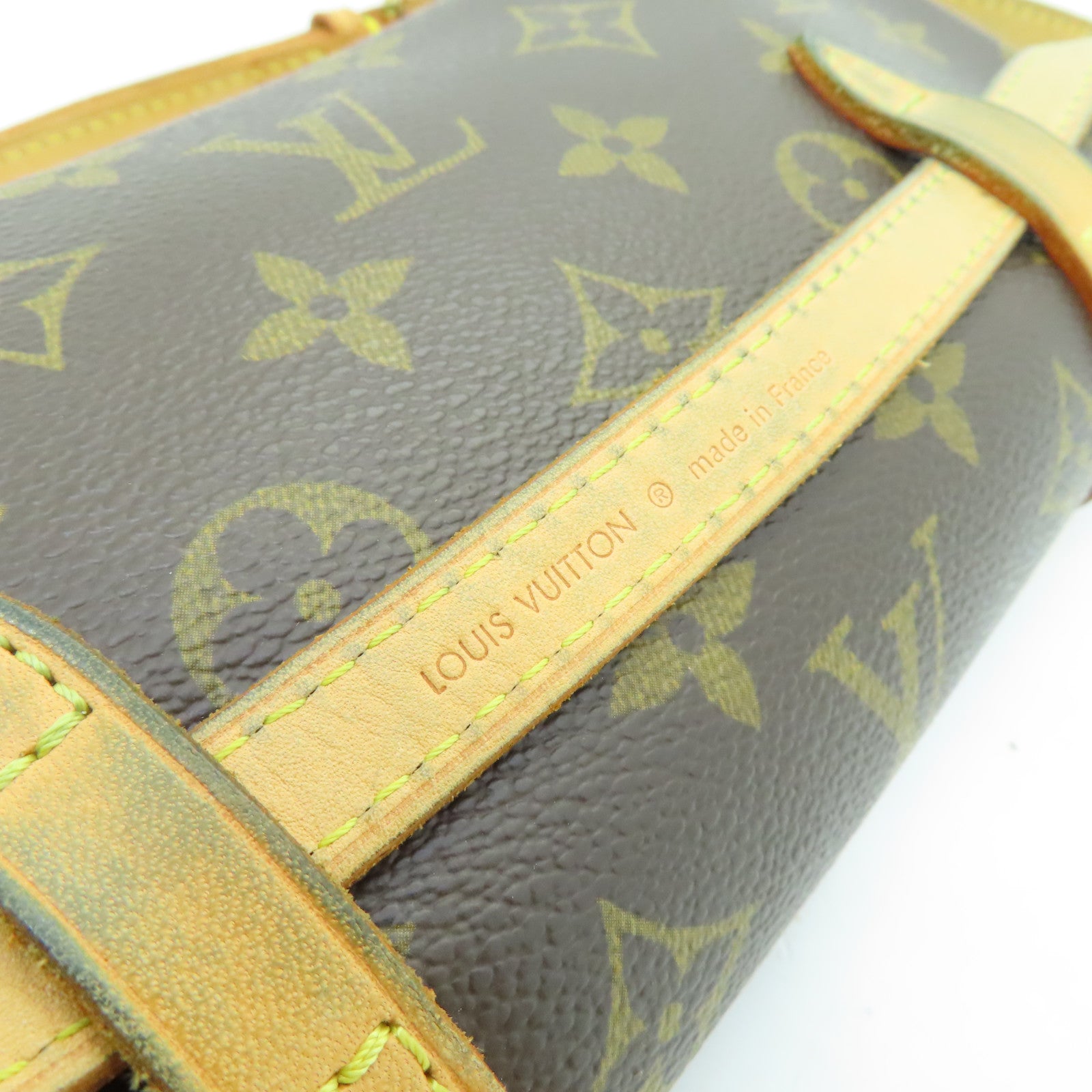 LOUIS VUITTON Monogram Pochette Marelle金扣腰包啡色