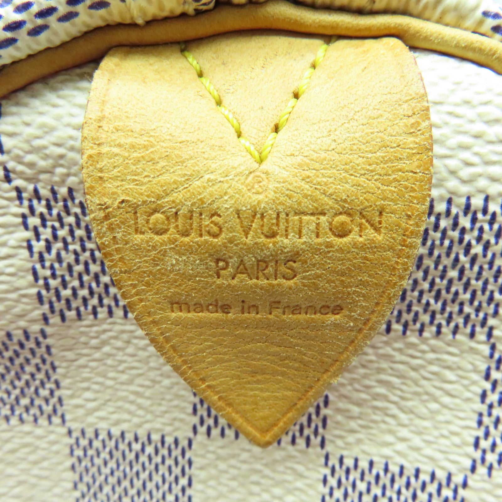 LOUIS VUITTON Daimer Azur Speedy 25金扣肩背袋白色