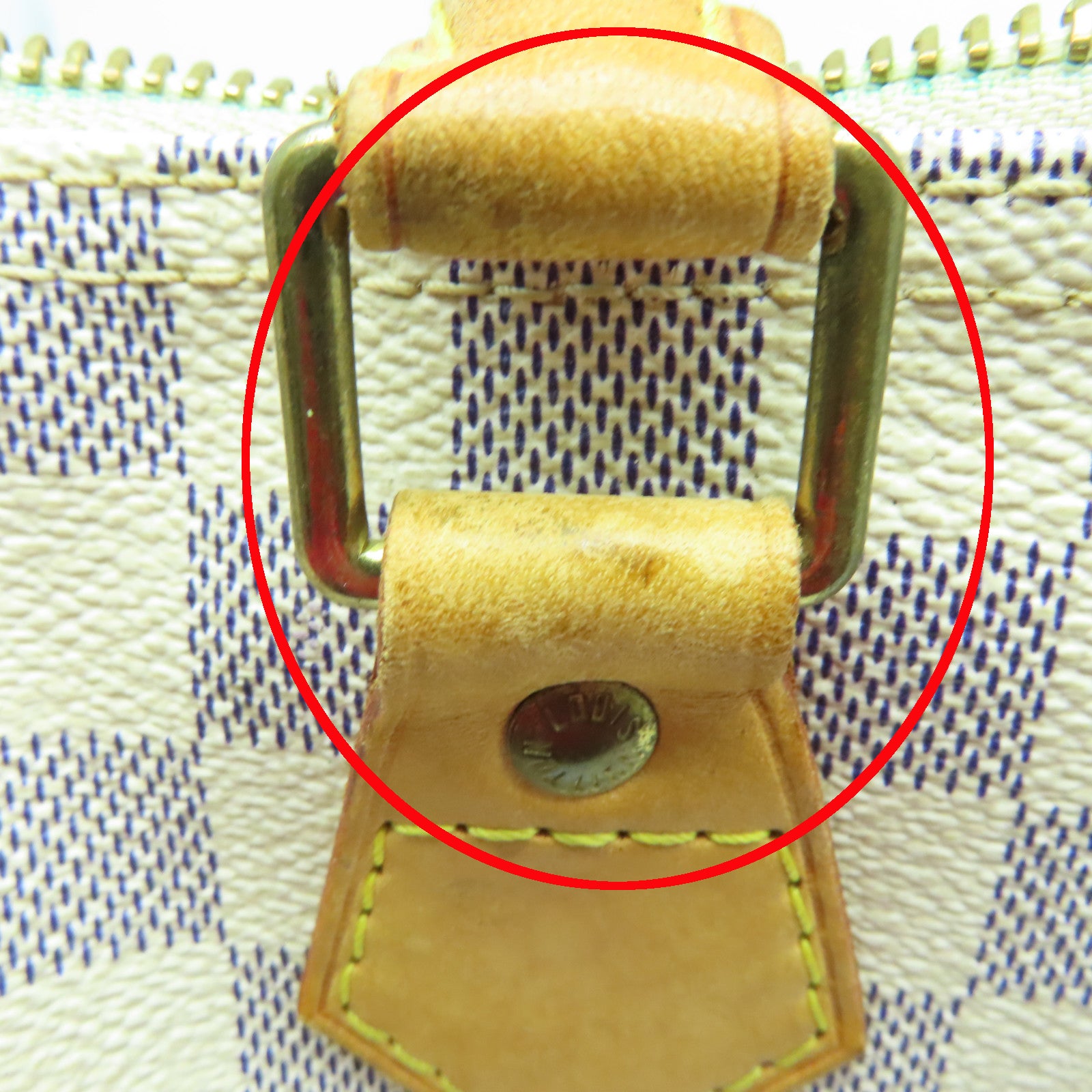 LOUIS VUITTON Daimer Azur Speedy 25金扣肩背袋白色