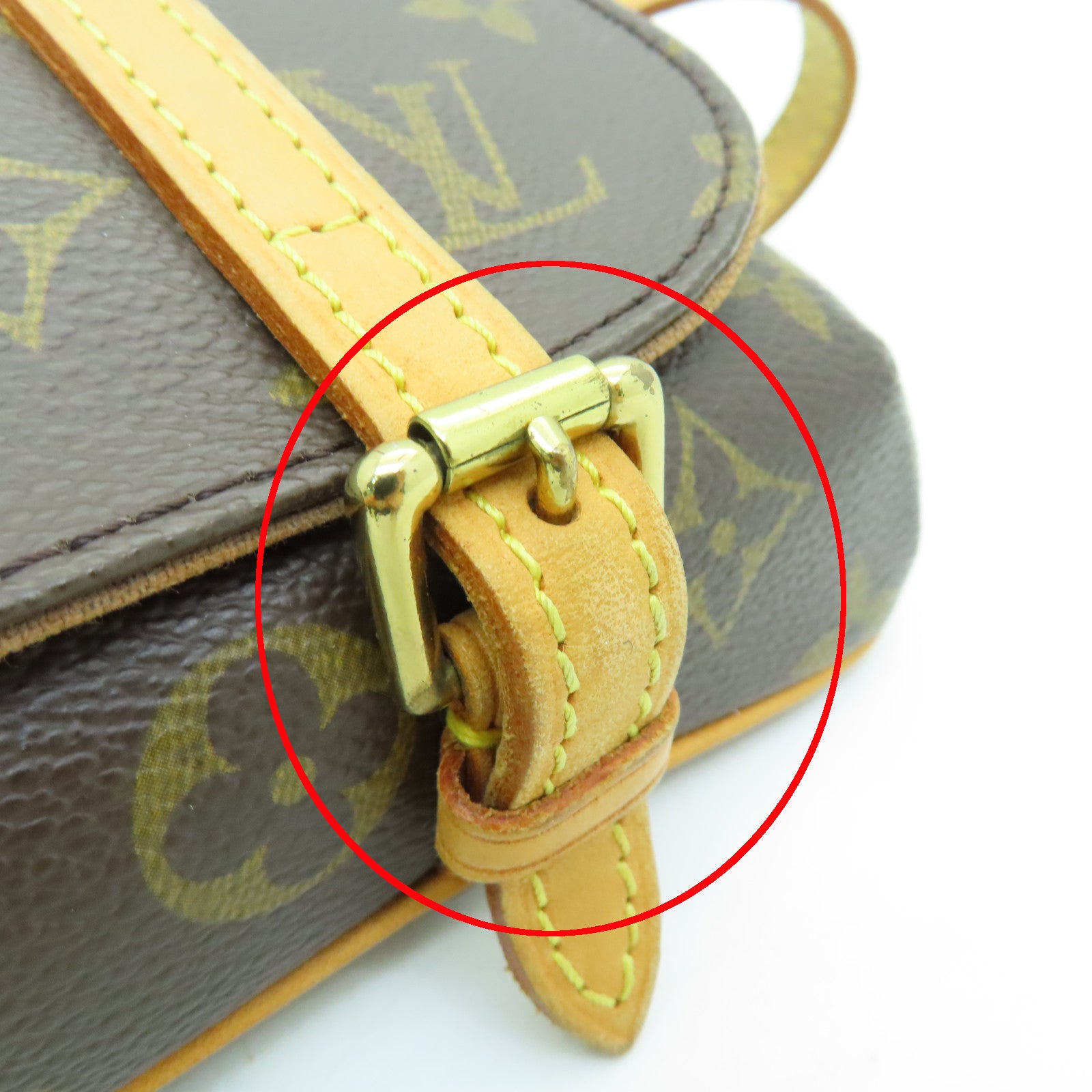 LOUIS VUITTON Monogram Pochette Marelle金扣腰包啡色