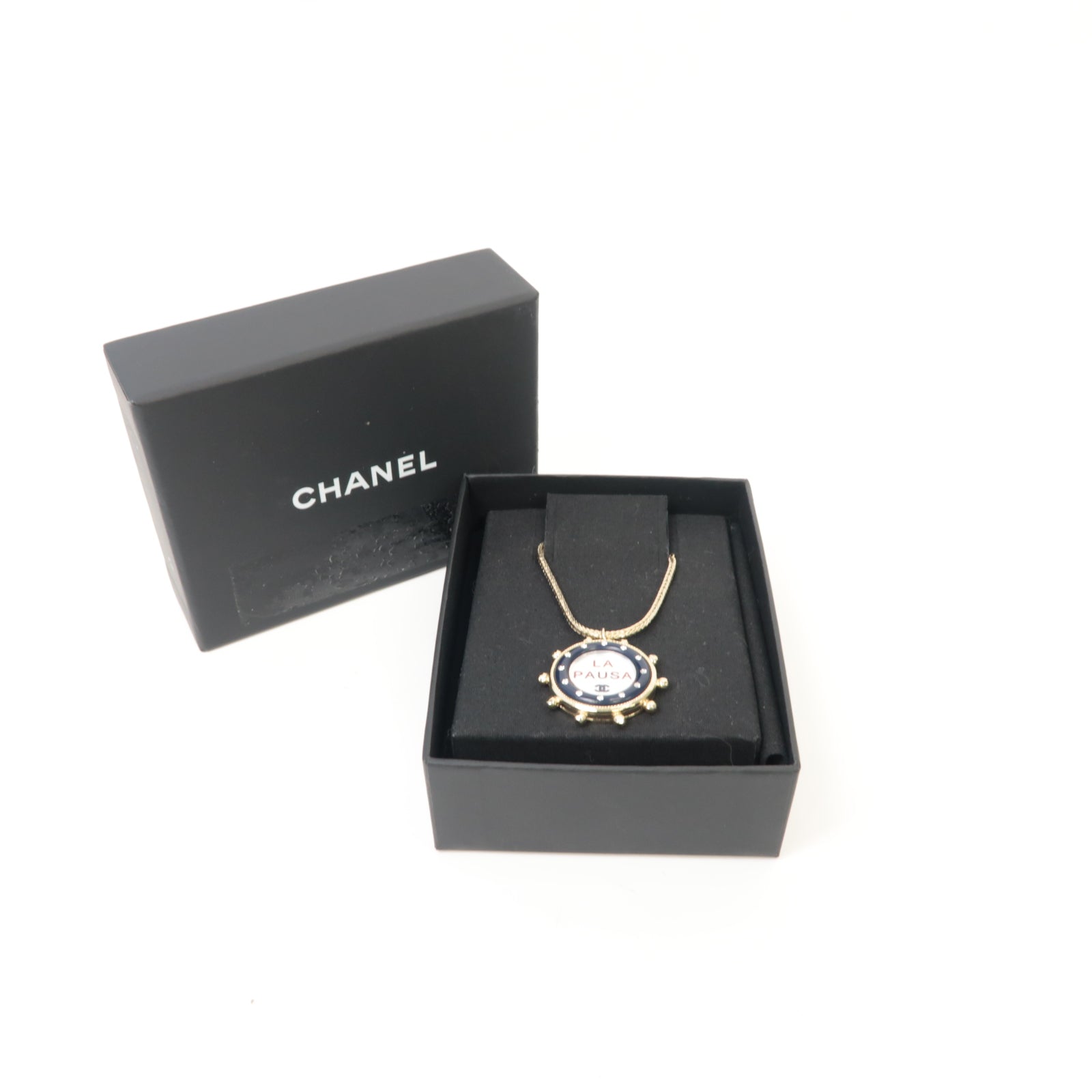 CHANEL 金屬Necklace項鍊金色/銀色/深藍色