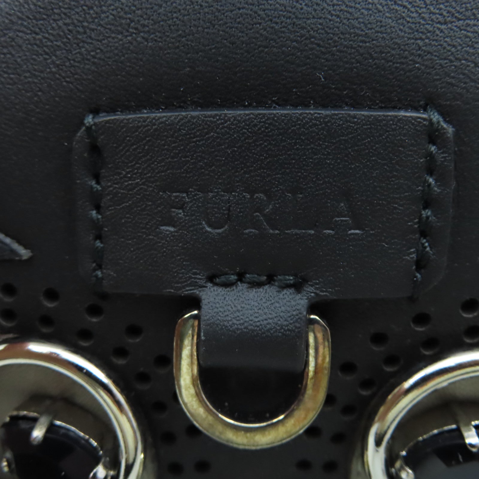 Furla 牛皮皮革Mini Backpack背包黑色