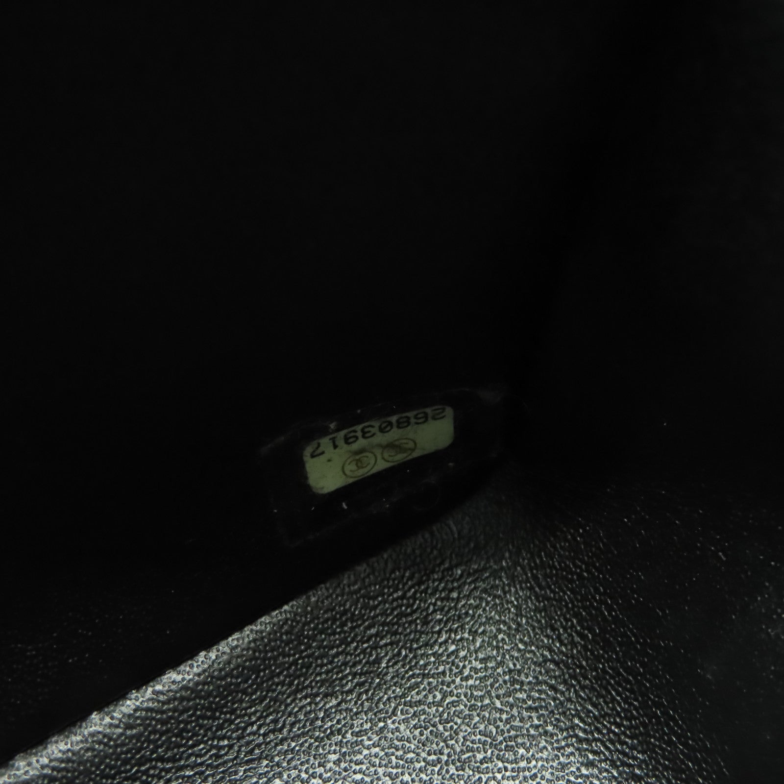 CHANEL 斜紋羊皮皮革Chain Shoulder金扣鏈帶肩背袋黑色