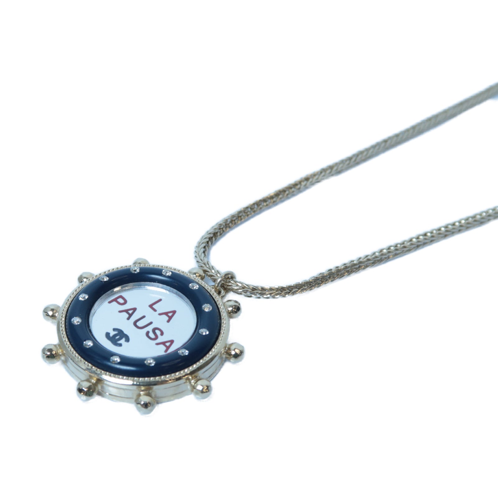 CHANEL 金屬Necklace項鍊金色/銀色/深藍色