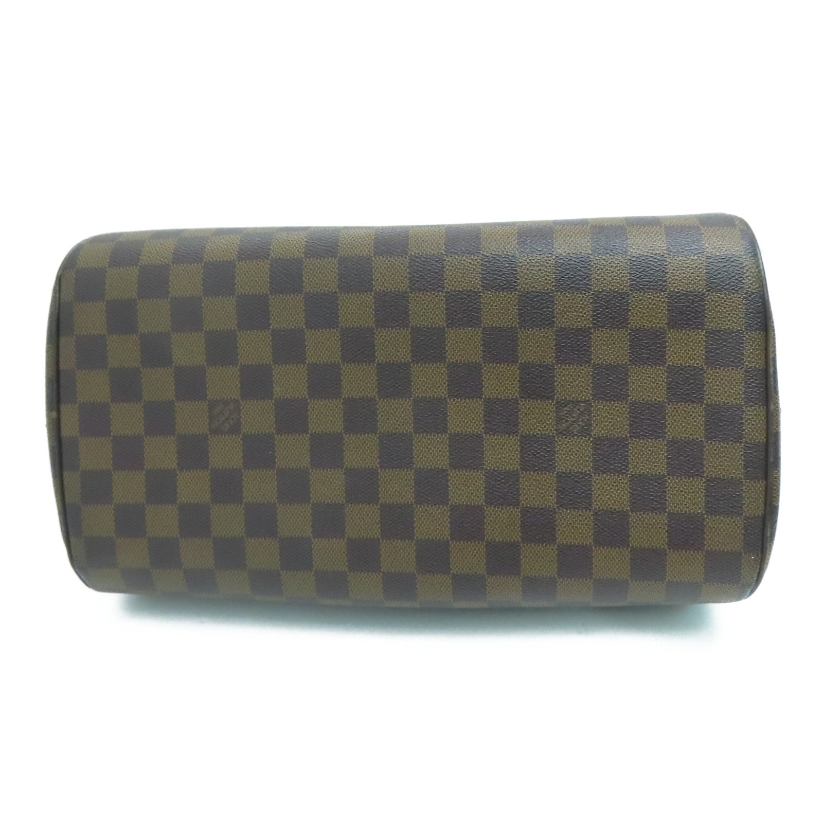 LOUIS VUITTON Damier Ribera MM Handbag gold buckle handle bag brown N41434