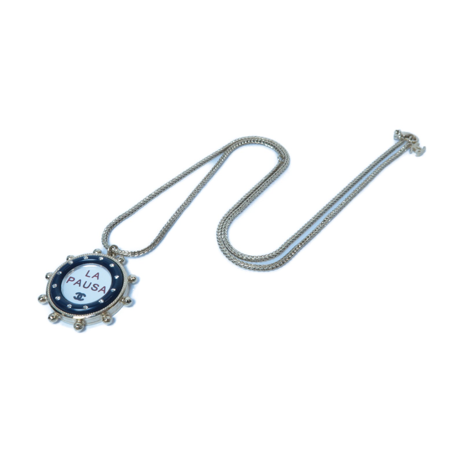 CHANEL 金屬Necklace項鍊金色/銀色/深藍色