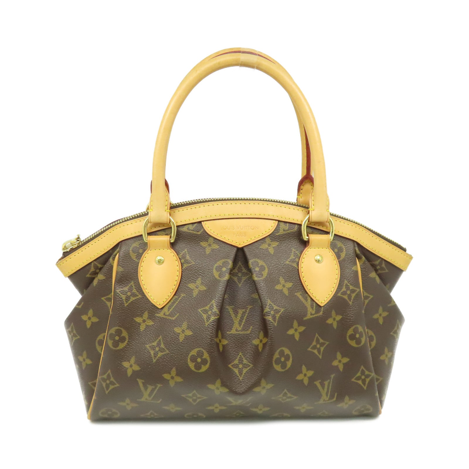 LOUIS VUITTON Monogram Tivoli PM Hand Bag金扣手挽袋啡色