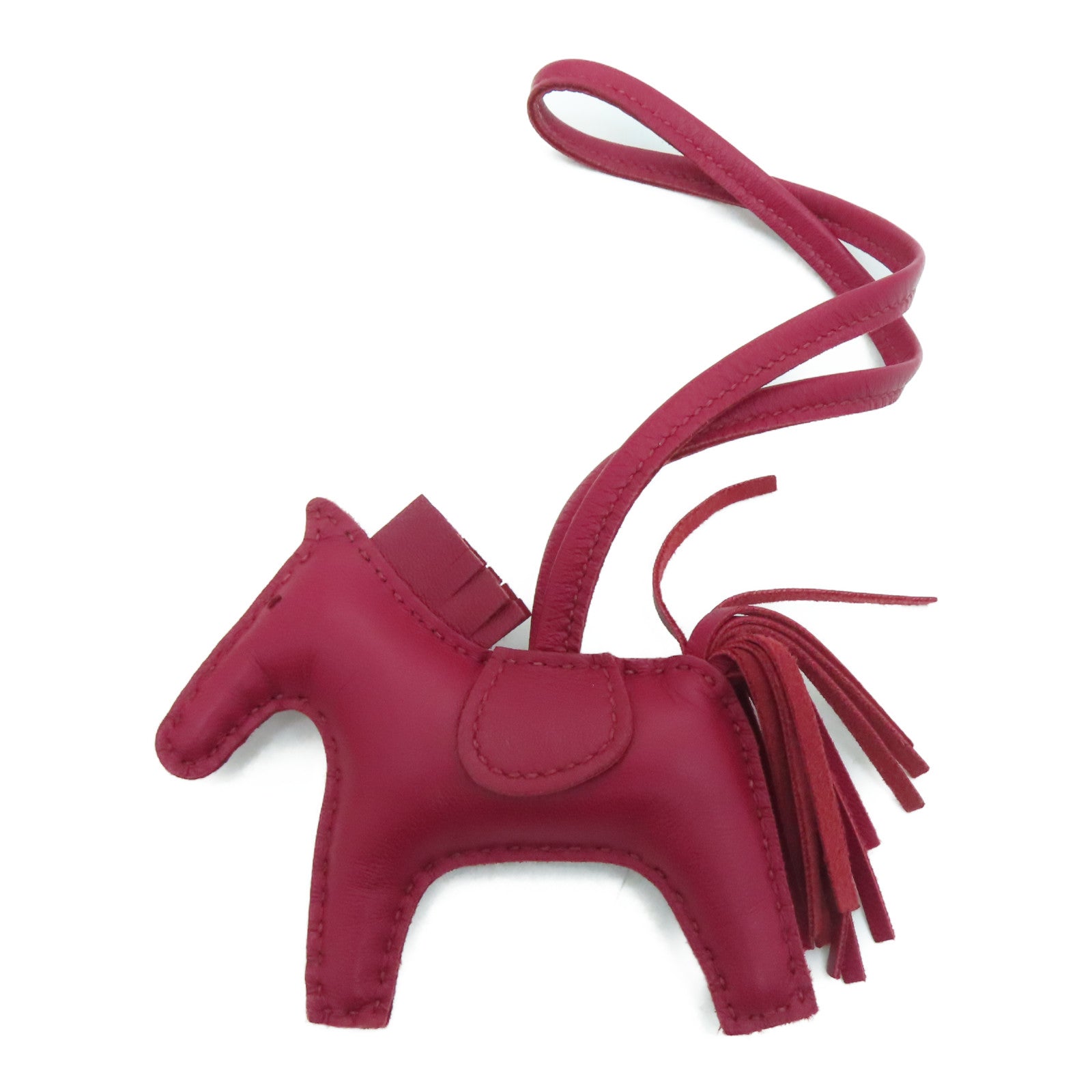 HERMES Swift皮革Rodeo PM挂饰Ruby/紫红色