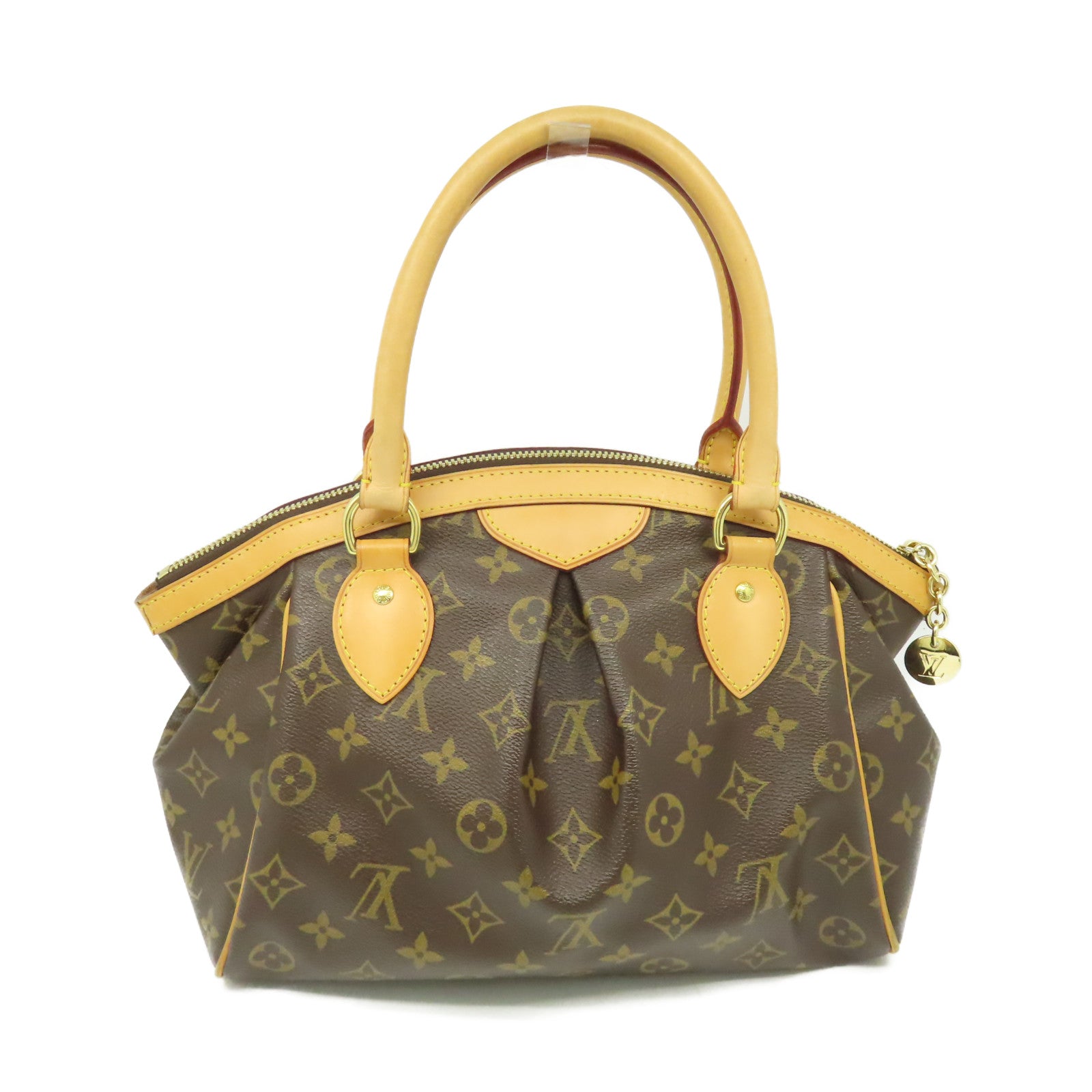 LOUIS VUITTON Monogram Tivoli PM Hand Bag金扣手挽袋啡色