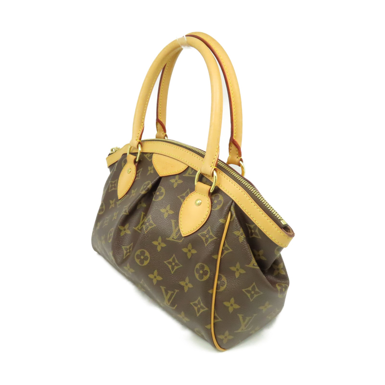 LOUIS VUITTON Monogram Tivoli PM Hand Bag金扣手挽袋啡色