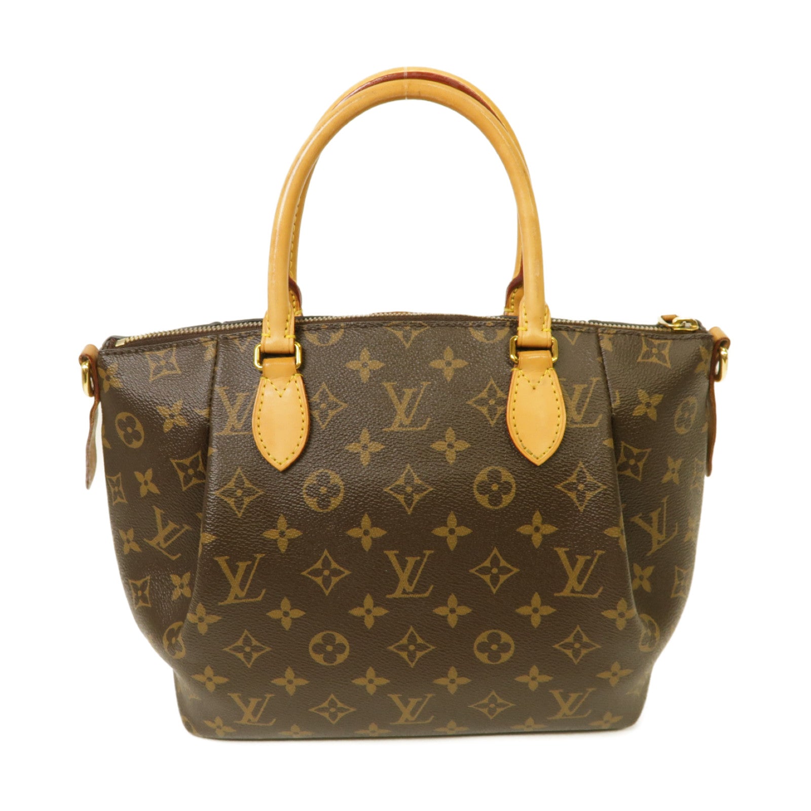LOUIS VUITTON Monogram Turenne PM金扣手挽肩背兩用袋棕色