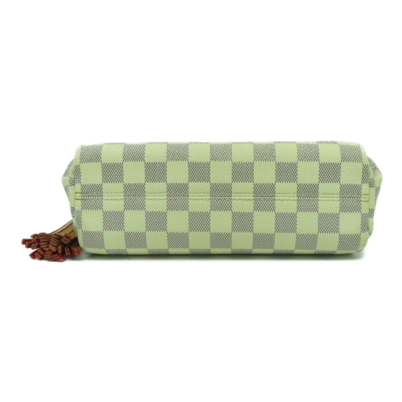 LOUIS VUITTON Damier Azur Croisette金扣手挽肩背兩用袋啡色/白色