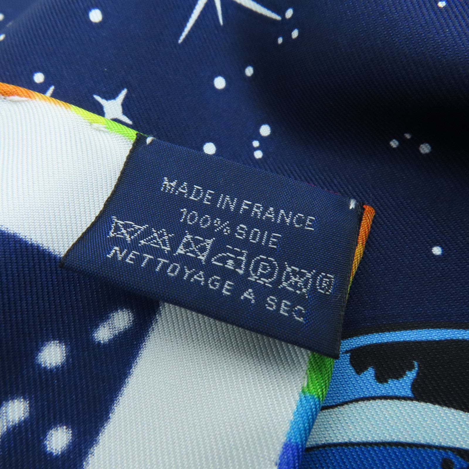 HERMES 絲質Scarf絲巾藍色/綠色