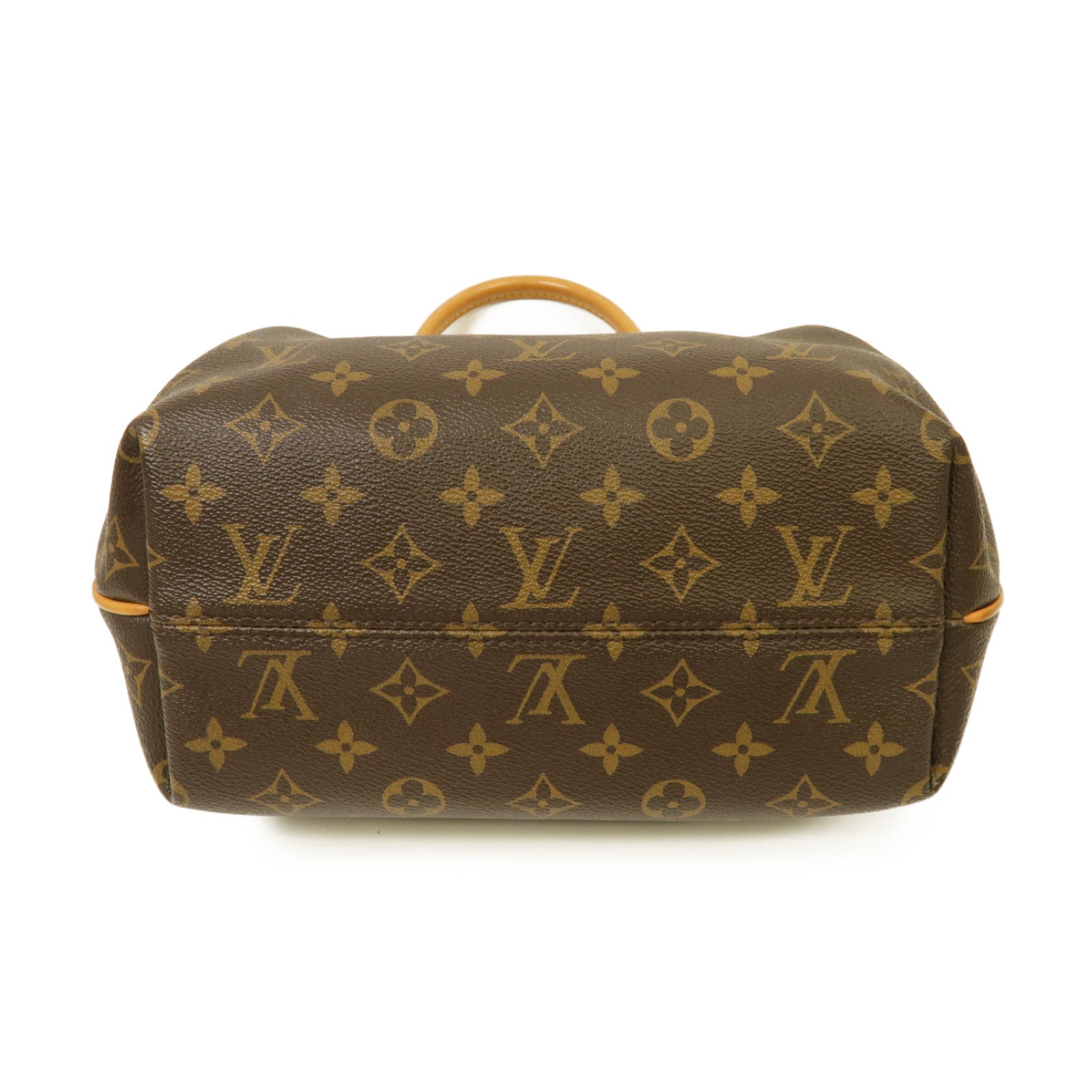 LOUIS VUITTON Monogram Turenne PM金扣手挽肩背兩用袋棕色