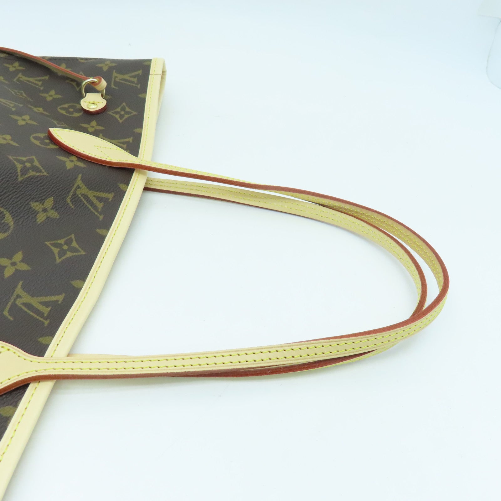 LOUIS VUITTON Monogram Neverfull MM金扣手挽袋/肩背袋啡色