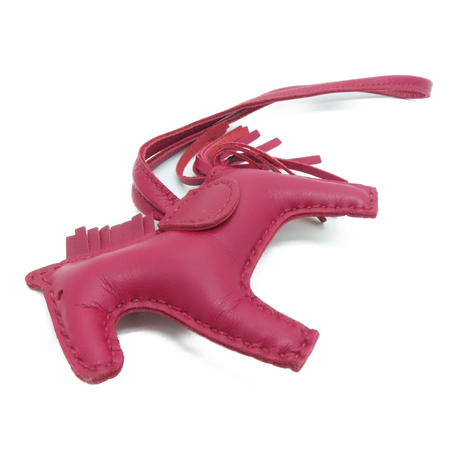 HERMES Swift皮革Rodeo PM挂饰Ruby/紫红色