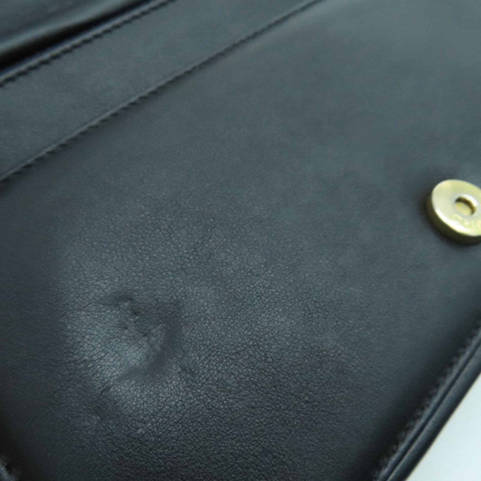 CHANEL 菱格牛皮皮革Wallet on chain链带肩背袋金扣黑色