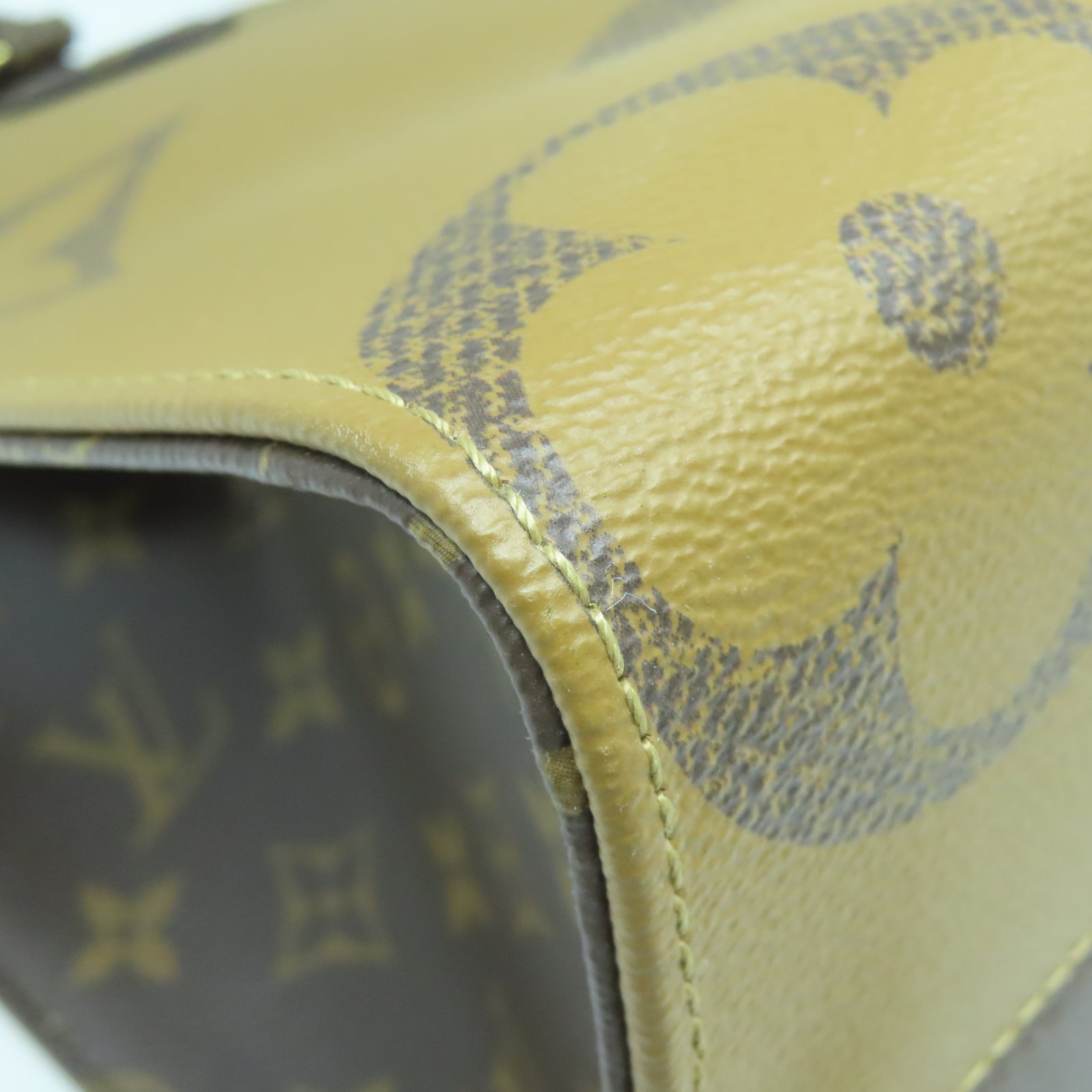 LOUIS VUITTON Monogram Giant On The Go MM金扣手挽肩背兩用袋棕色