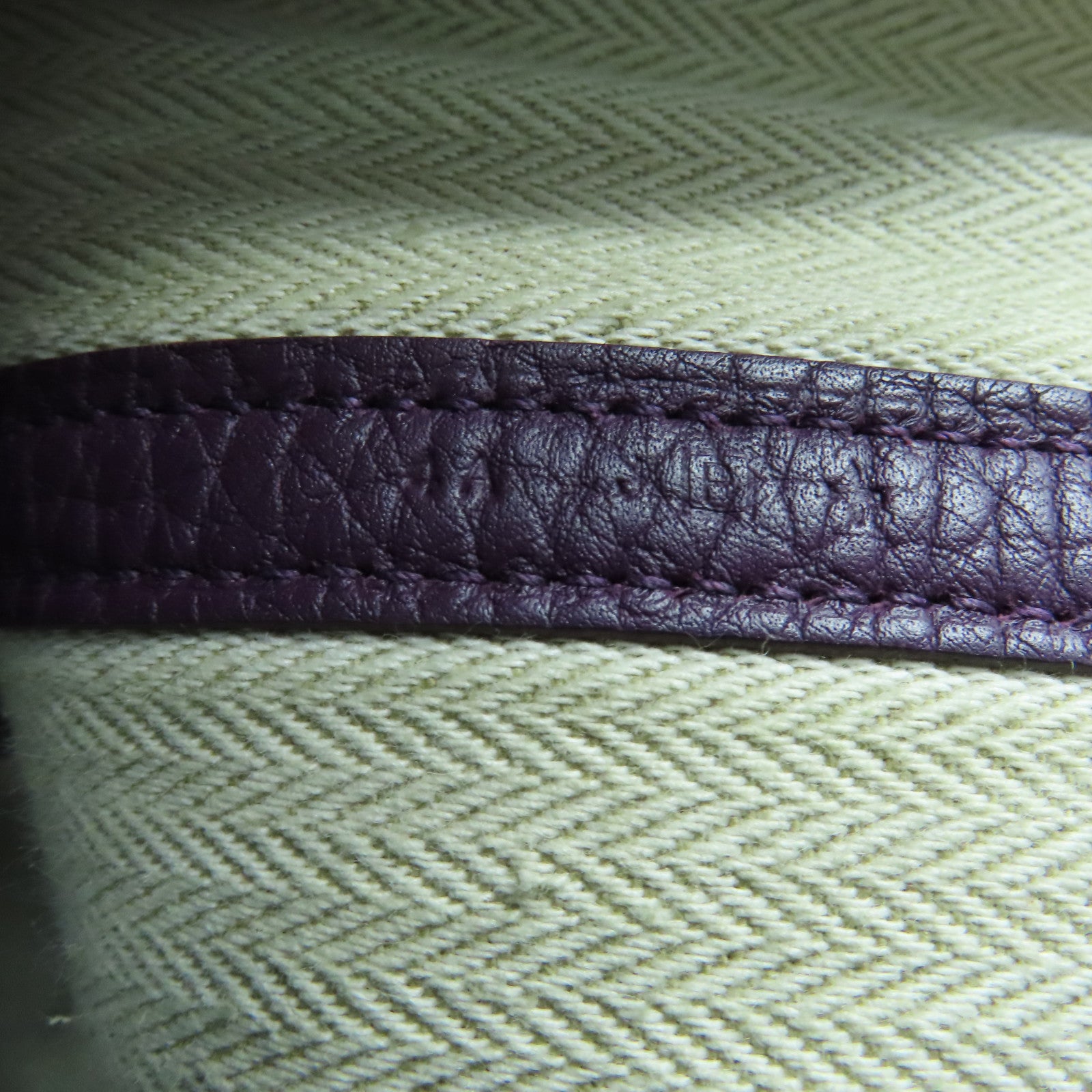 HERMES Clemence皮革Garden Party PM銀扣手挽袋海葵紫色