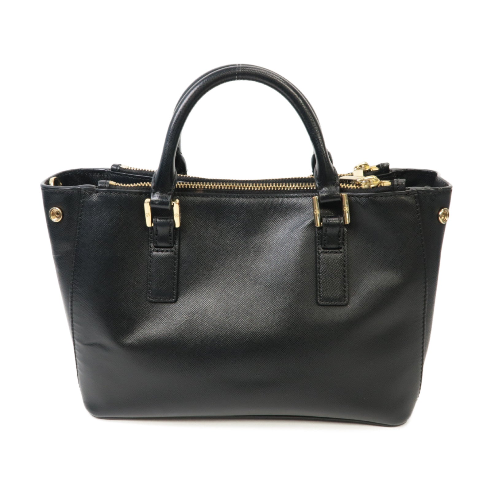 Tory Burch 牛皮皮革2 Way Shoulder金扣手挽肩背兩用袋黑色