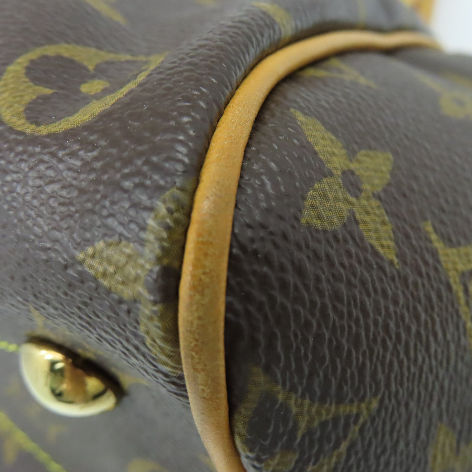 LOUIS VUITTON Monogram Tivoli PM Hand Bag金扣手挽袋啡色