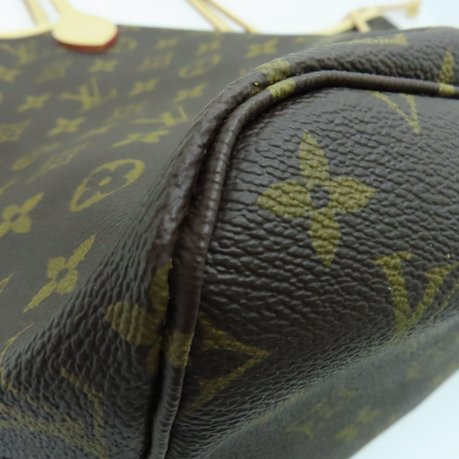 LOUIS VUITTON Monogram Neverfull MM金扣手挽袋/肩背袋啡色